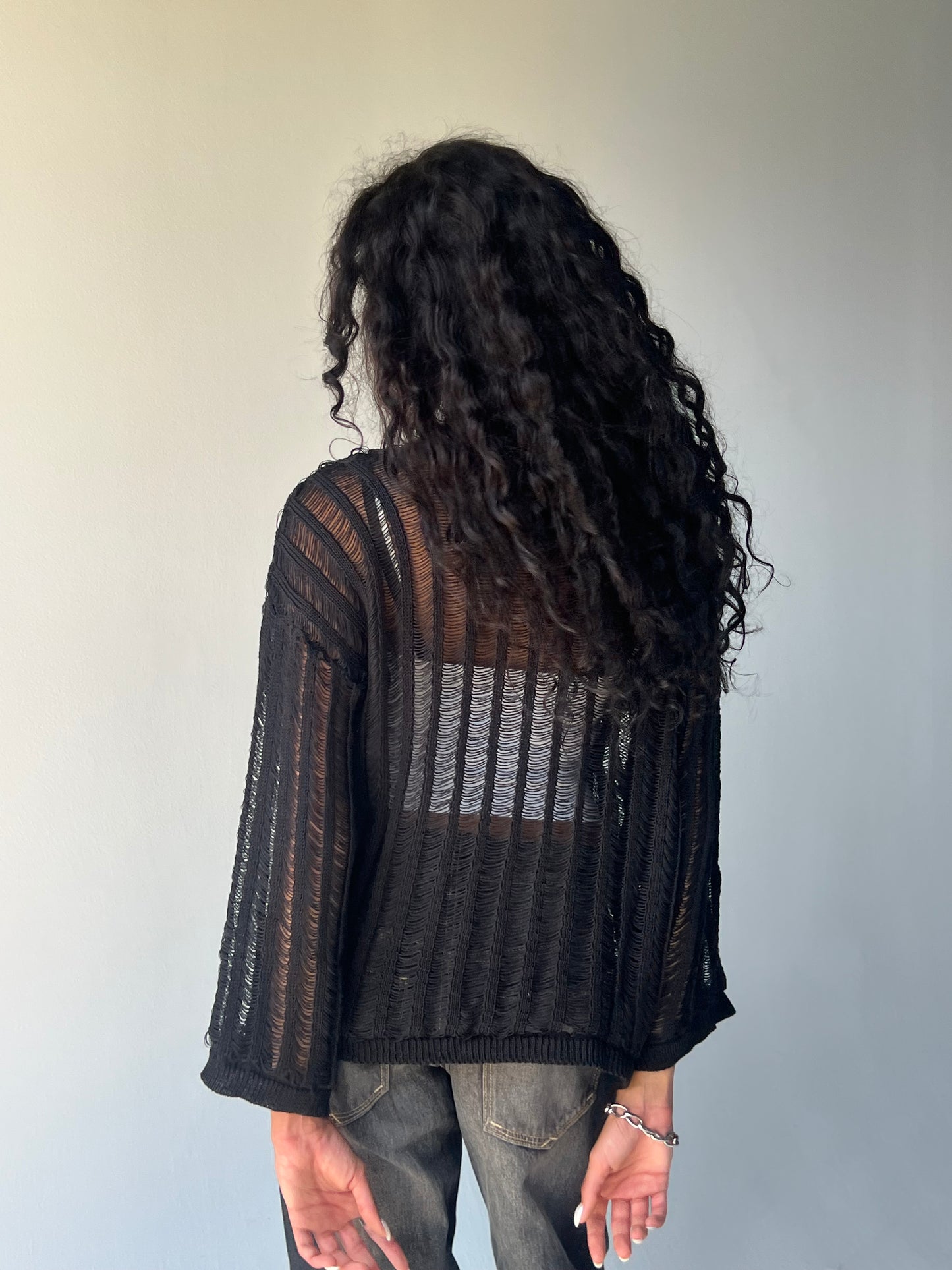 Knitted top-Black