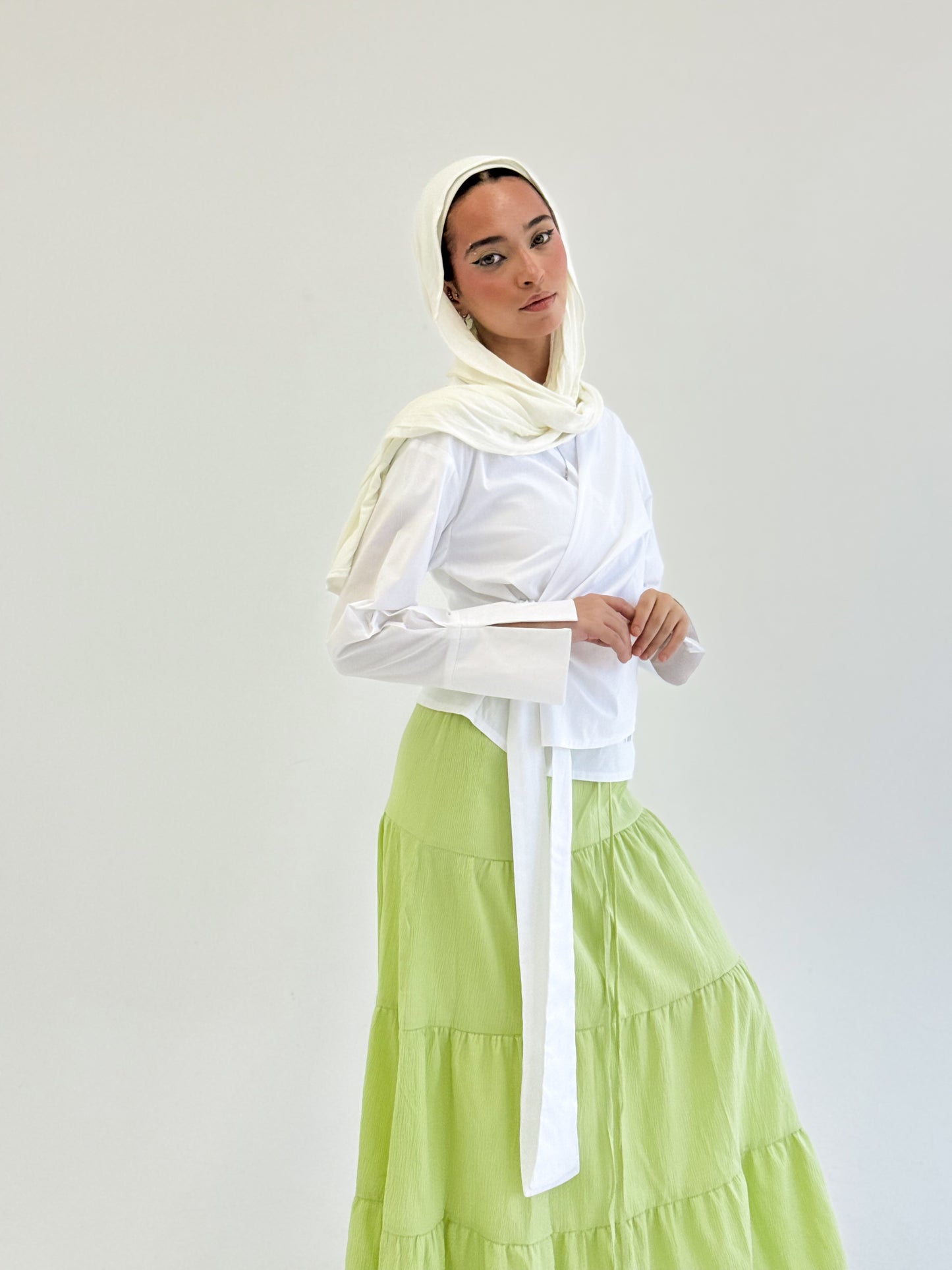 Wrap shirt-white