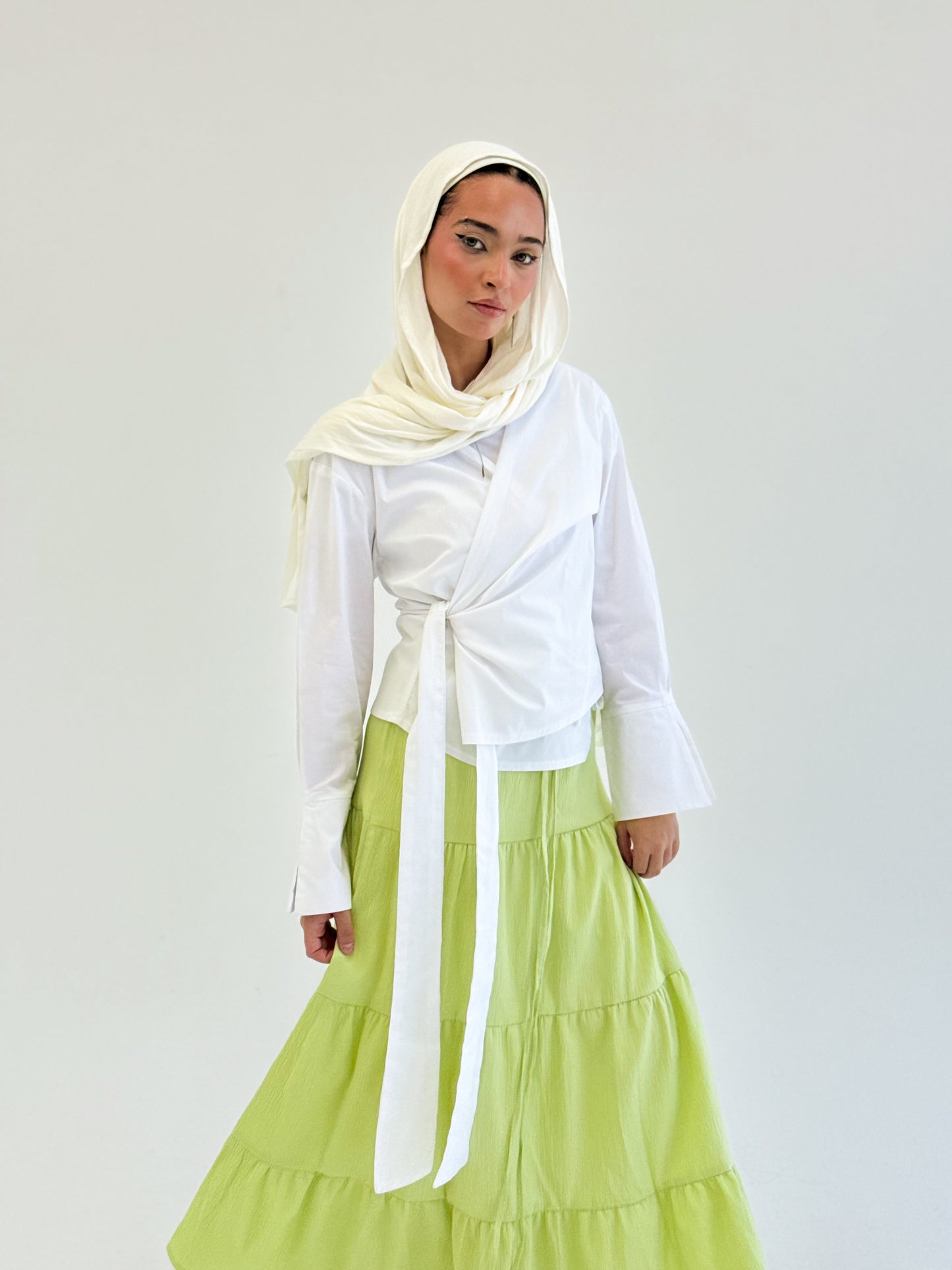 Wrap shirt-white