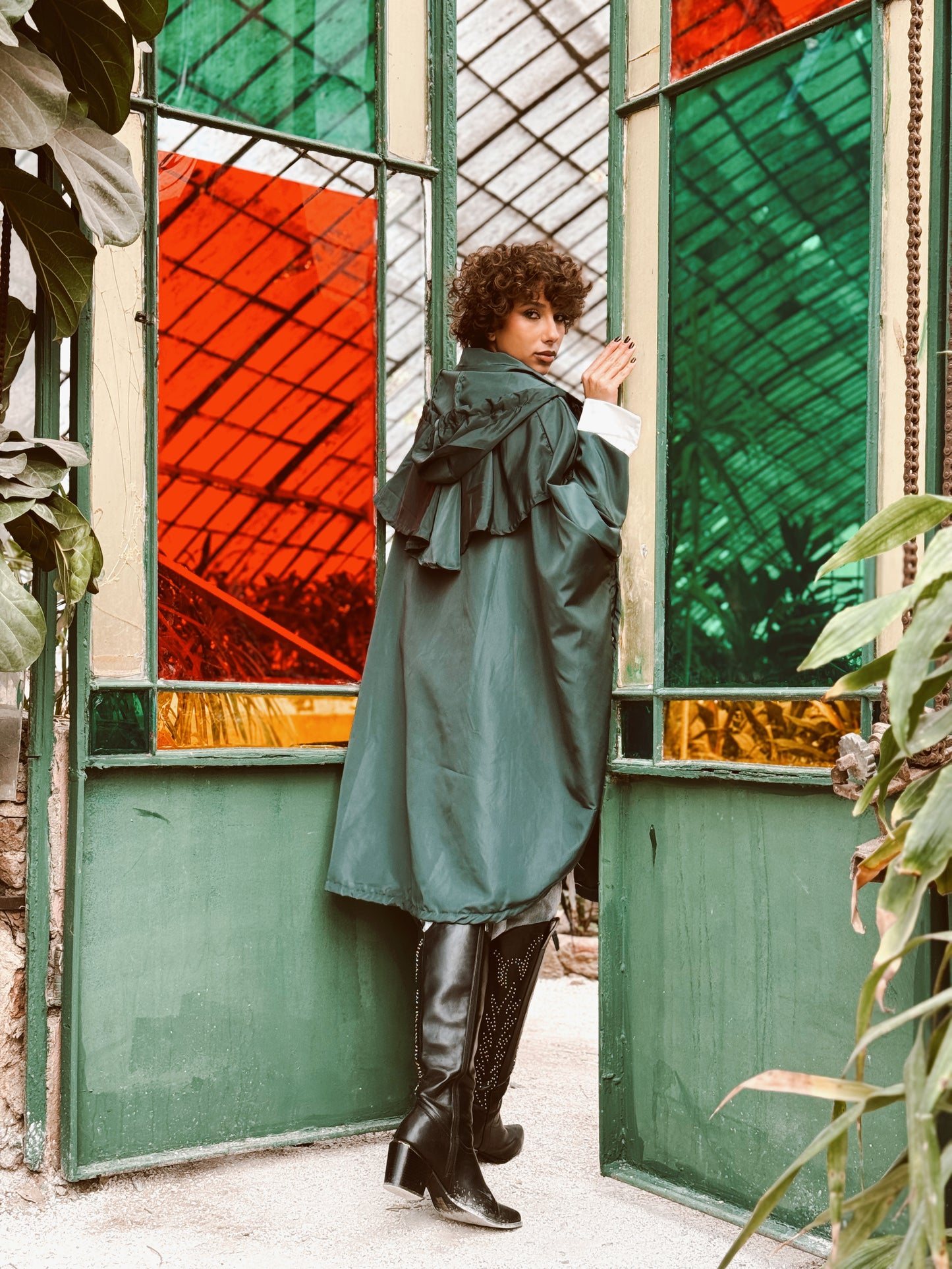 Waterproof cape- Olive