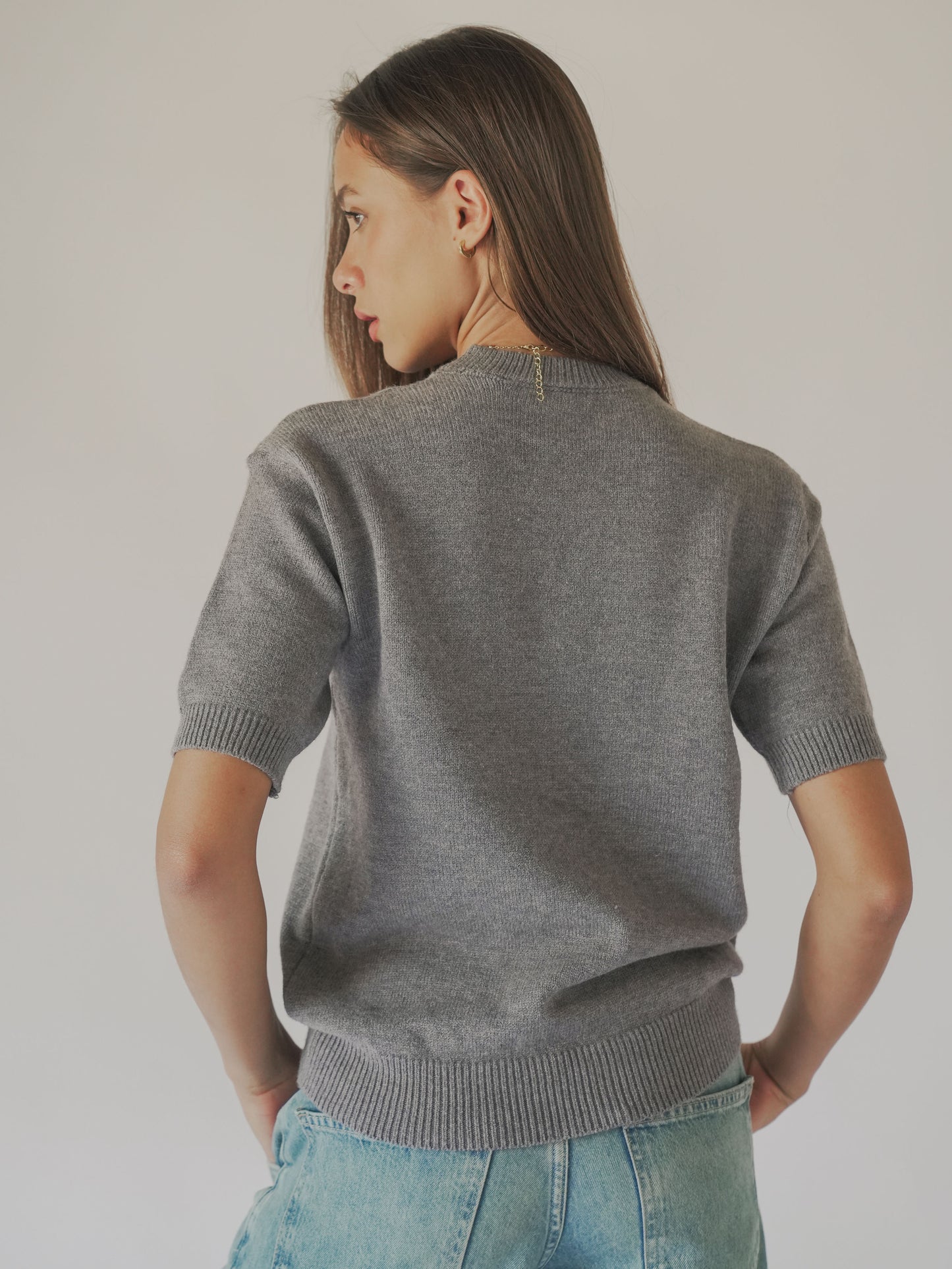 Knitted top- Gray