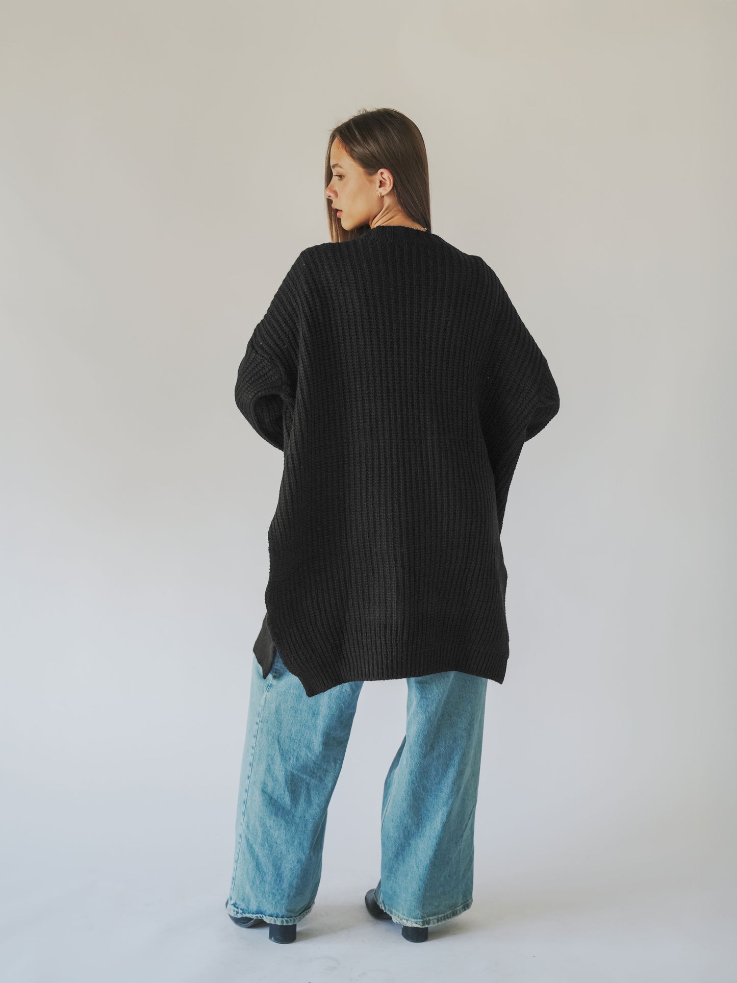 Knitted cardigan-black