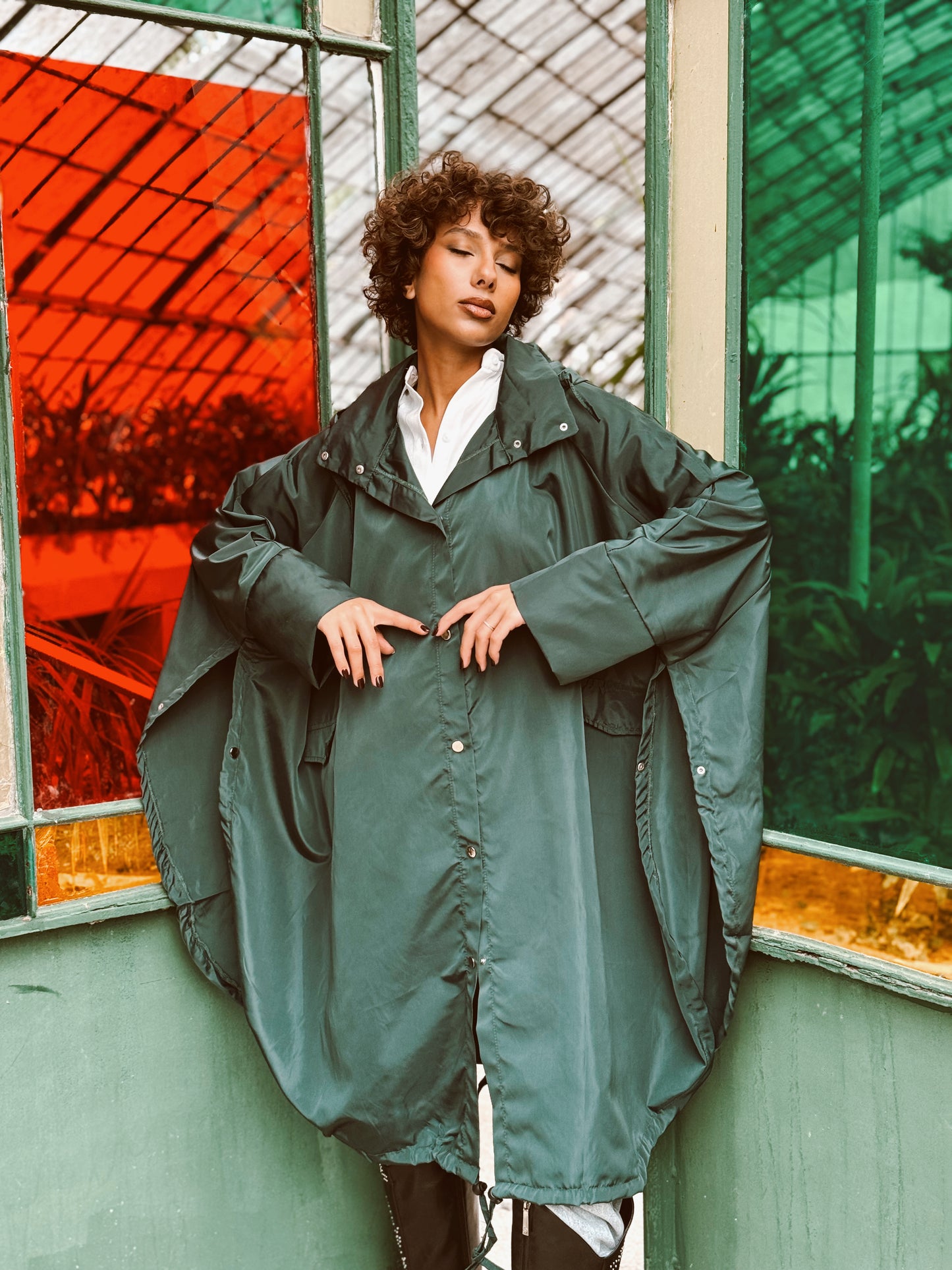 Waterproof cape- Olive