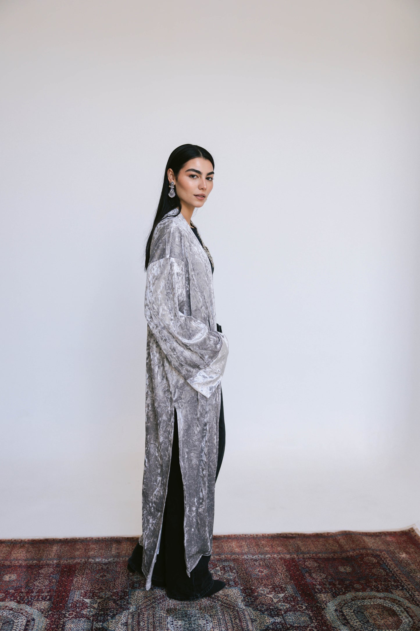 Ramdan moonlight Kimono- silver