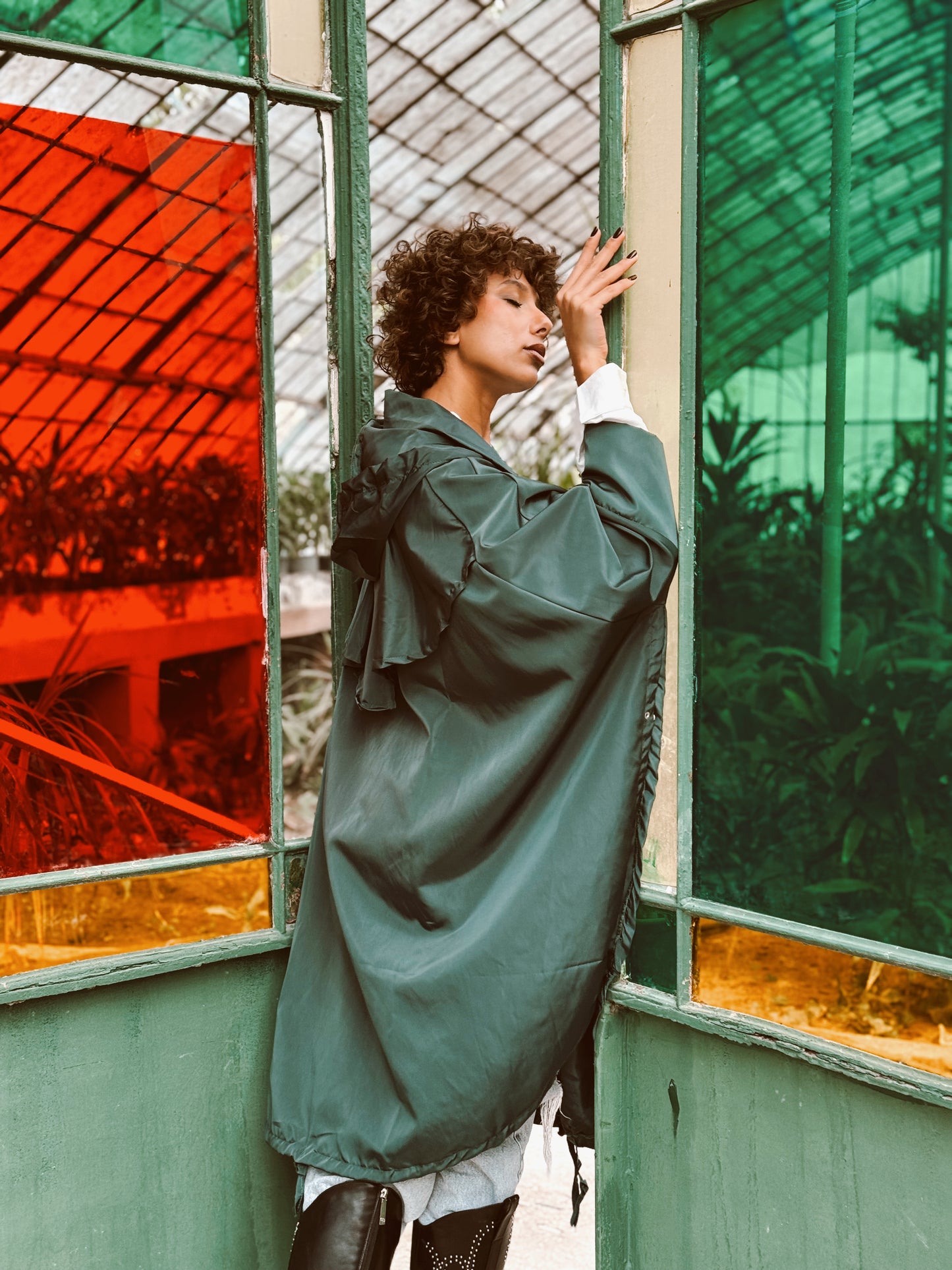 Waterproof cape- Olive