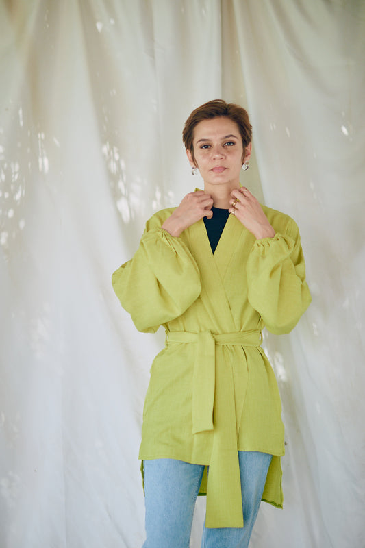 Lime Green Kimono