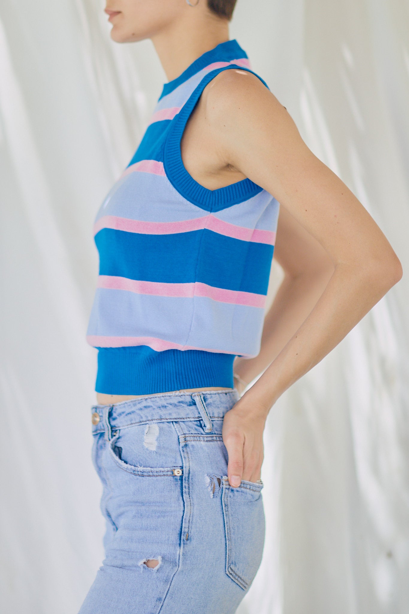 Striped Multicolor Knit Top