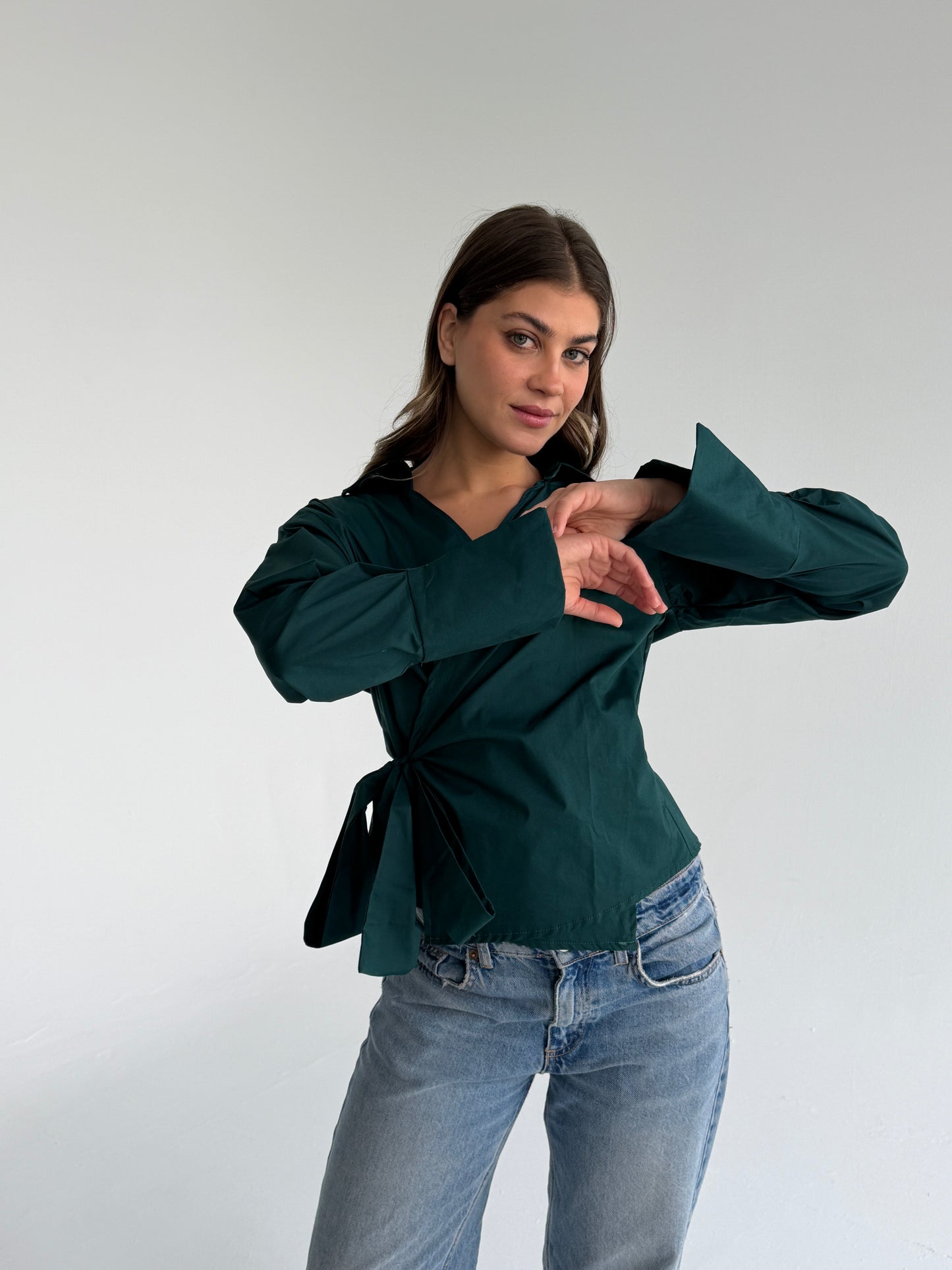 Wrap shirt- Olive