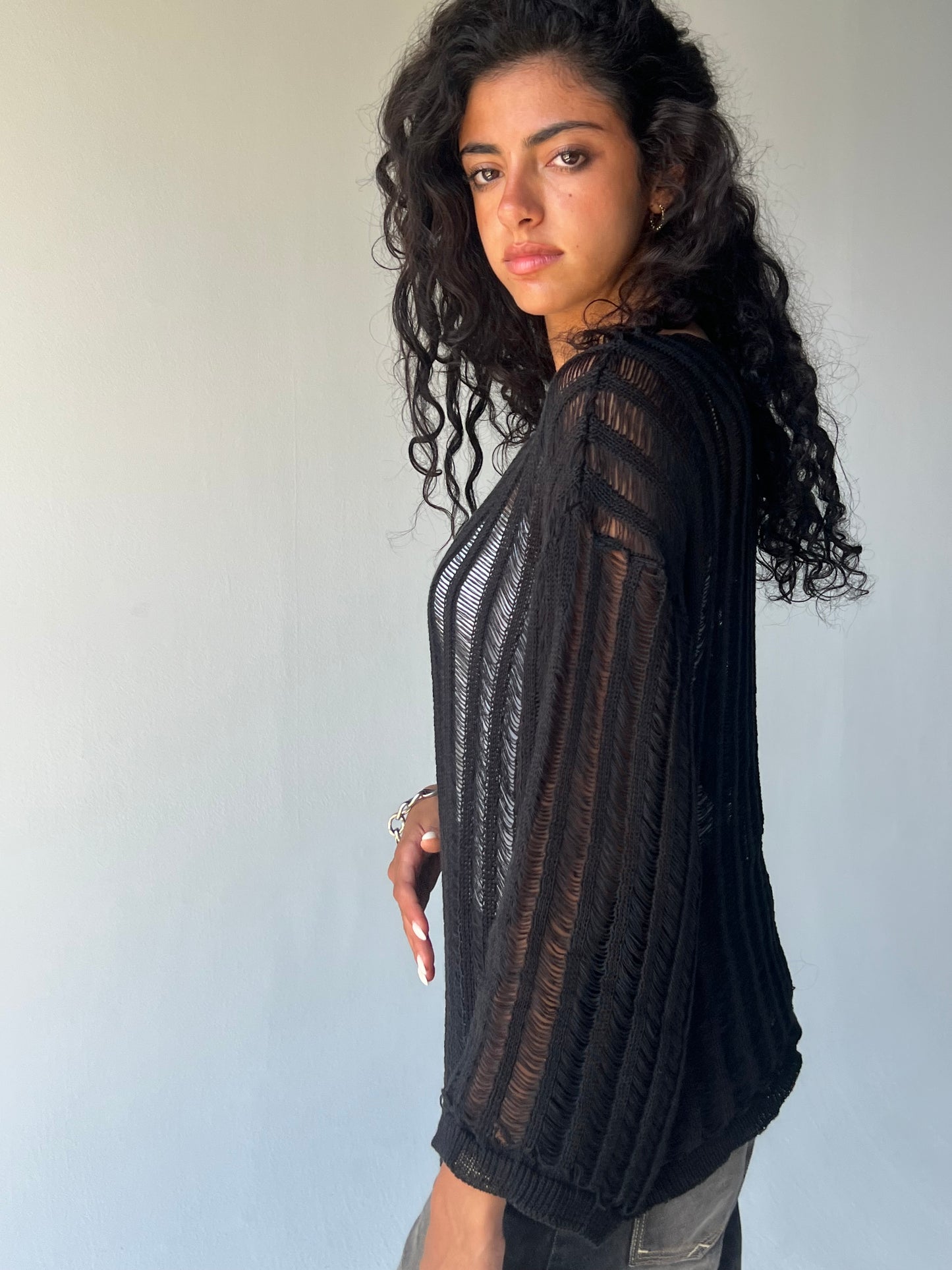 Knitted top-Black