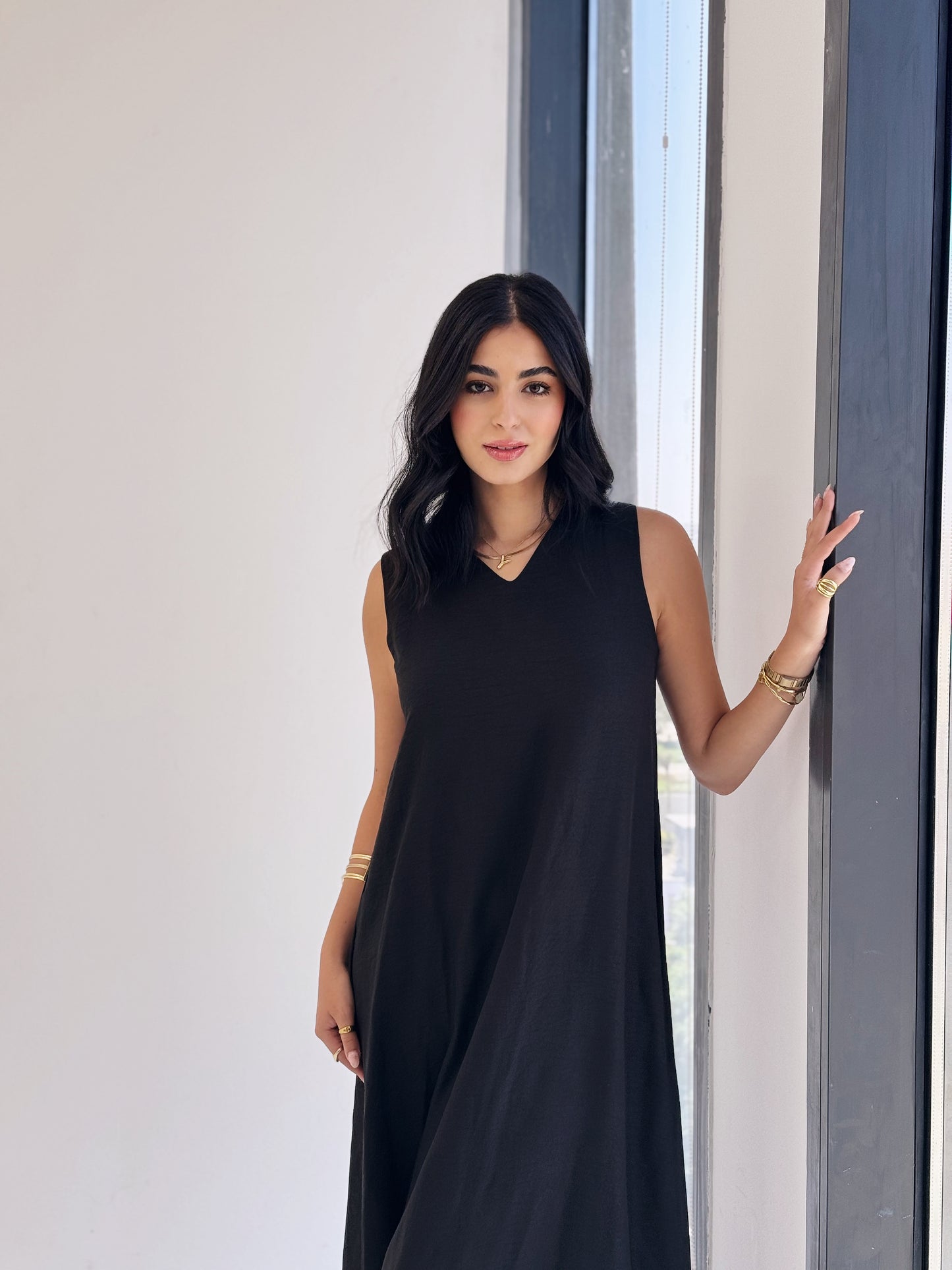 Easy Peasy Dress-Black