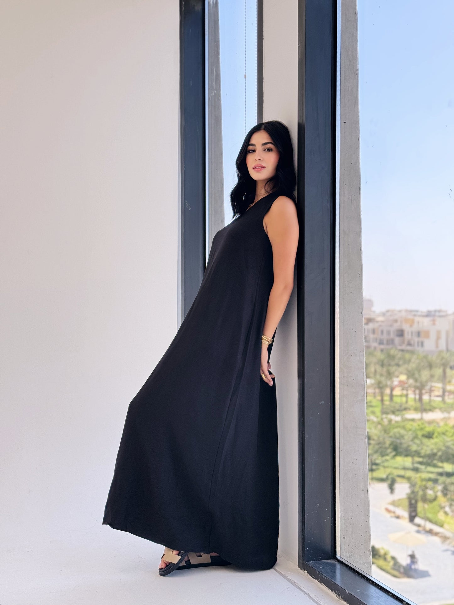 Easy Peasy Dress-Black