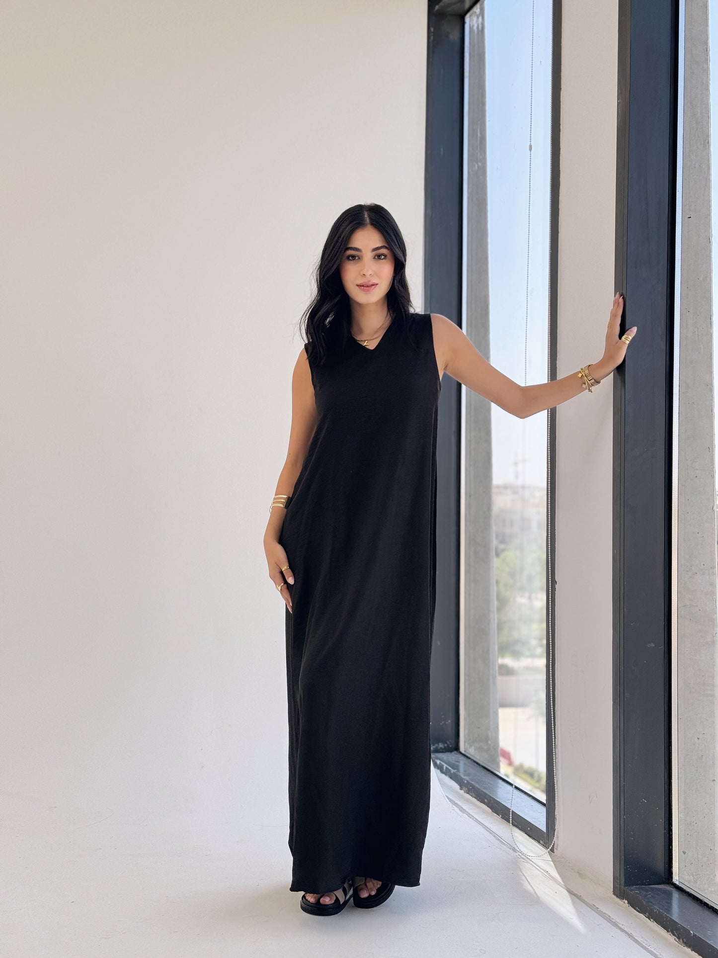 Easy Peasy Dress-Black