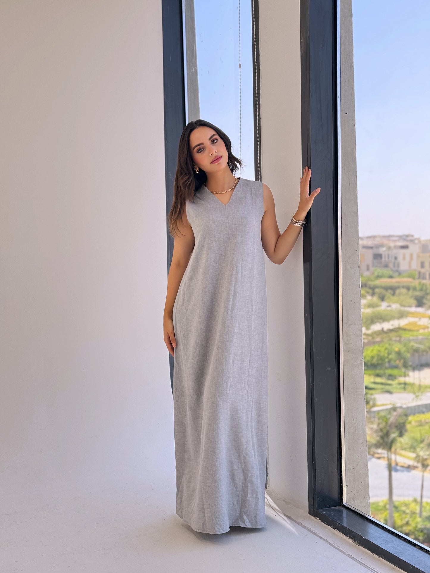 Easy Peasy Dress-Grey