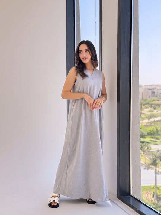 Easy Peasy Dress-Grey