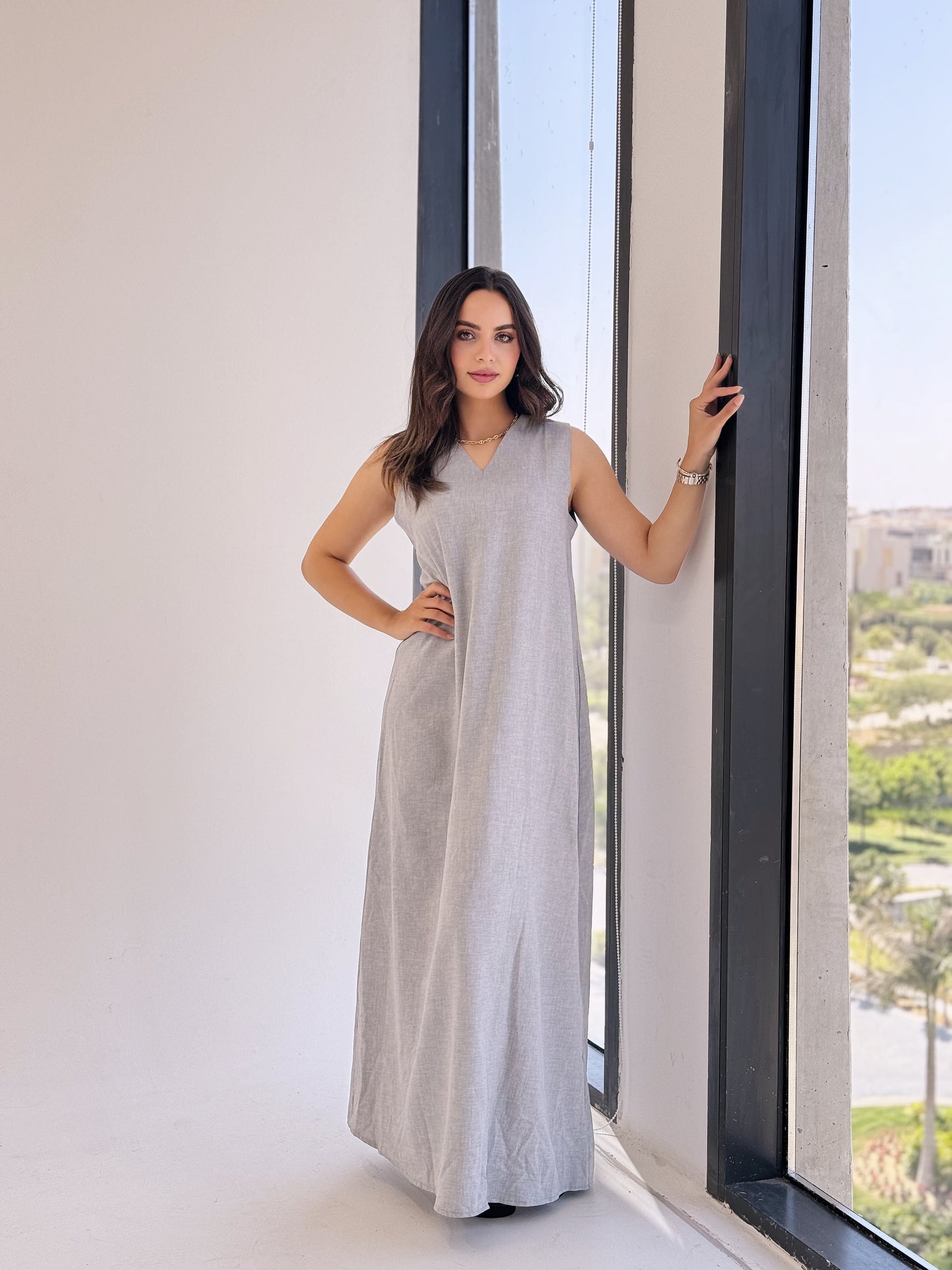 Easy Peasy Dress-Grey