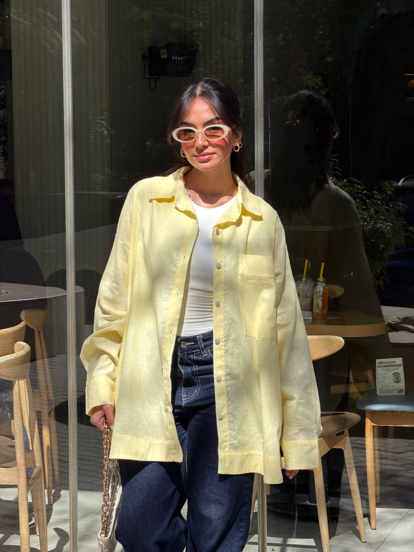 Linen set-Butter yellow