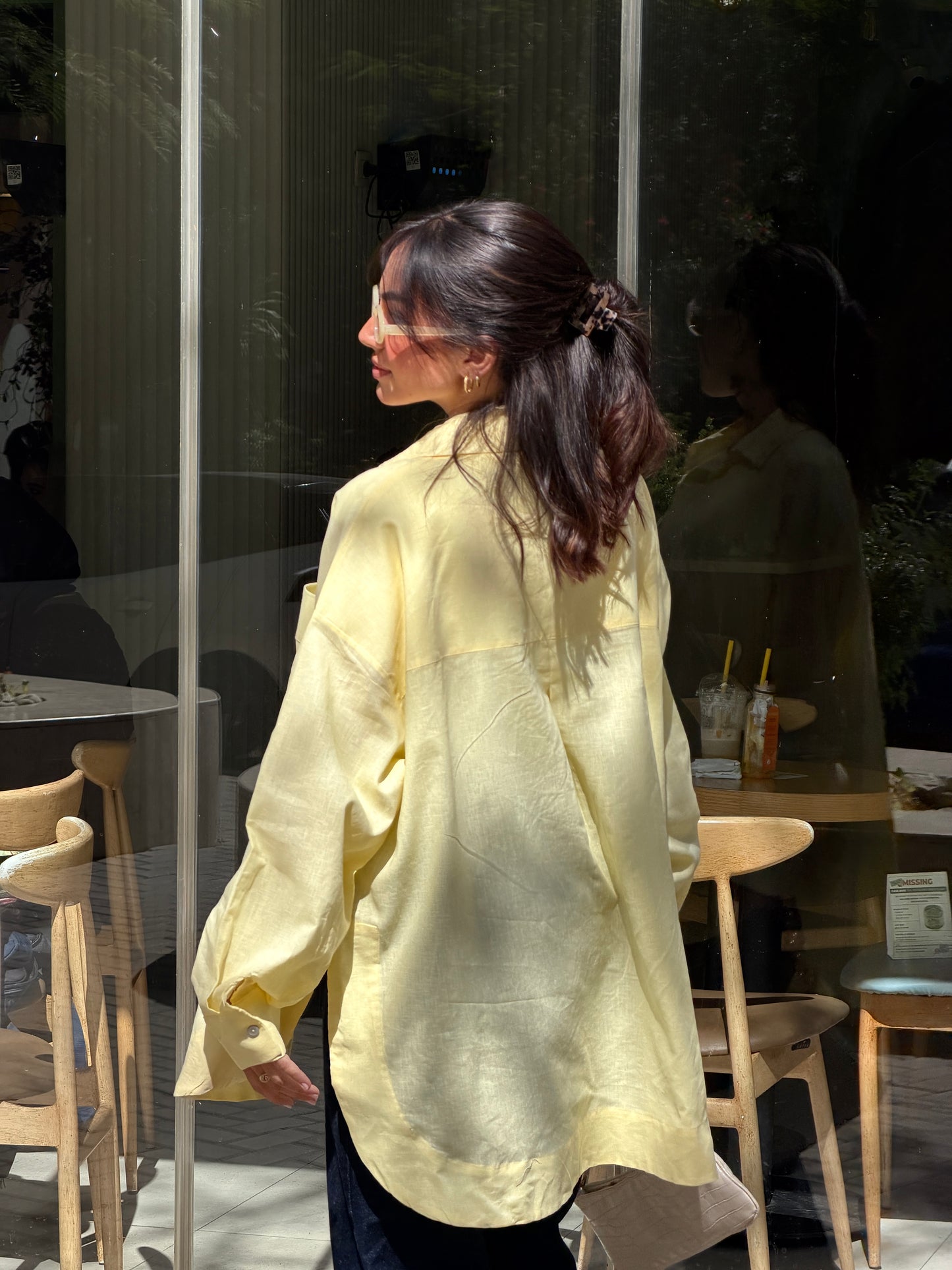 Linen set-Butter yellow