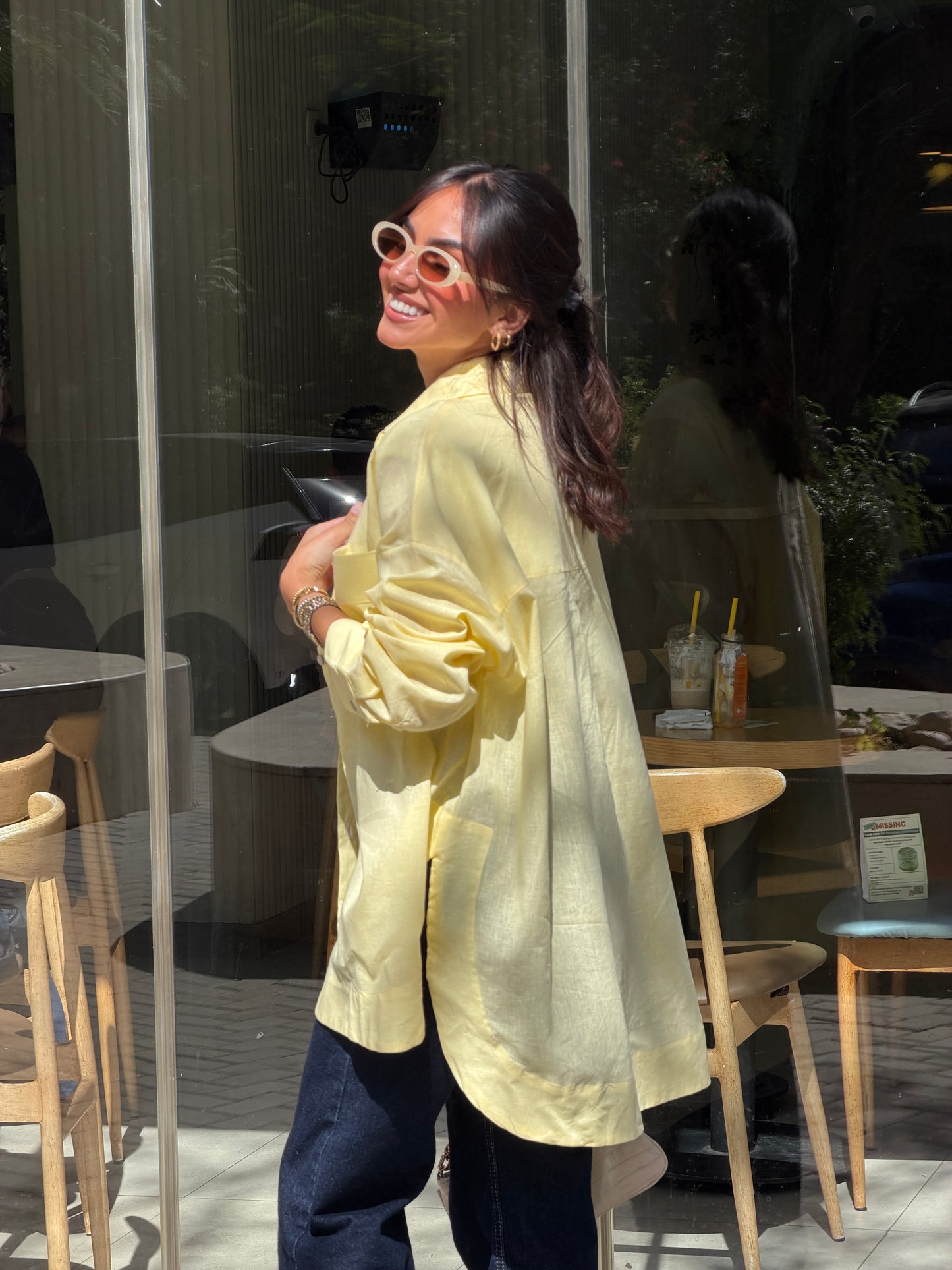Linen set-Butter yellow