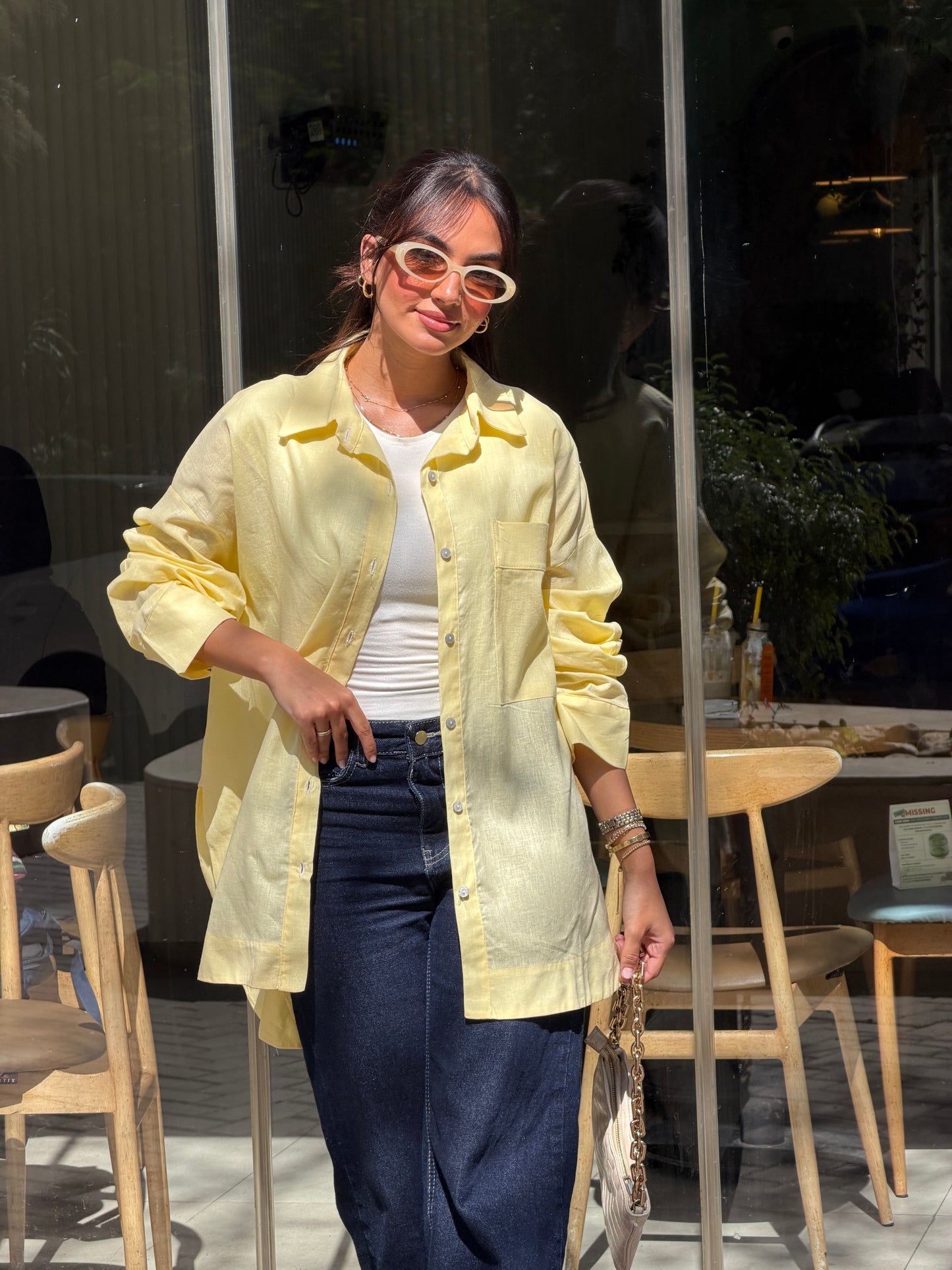 Linen set-Butter yellow