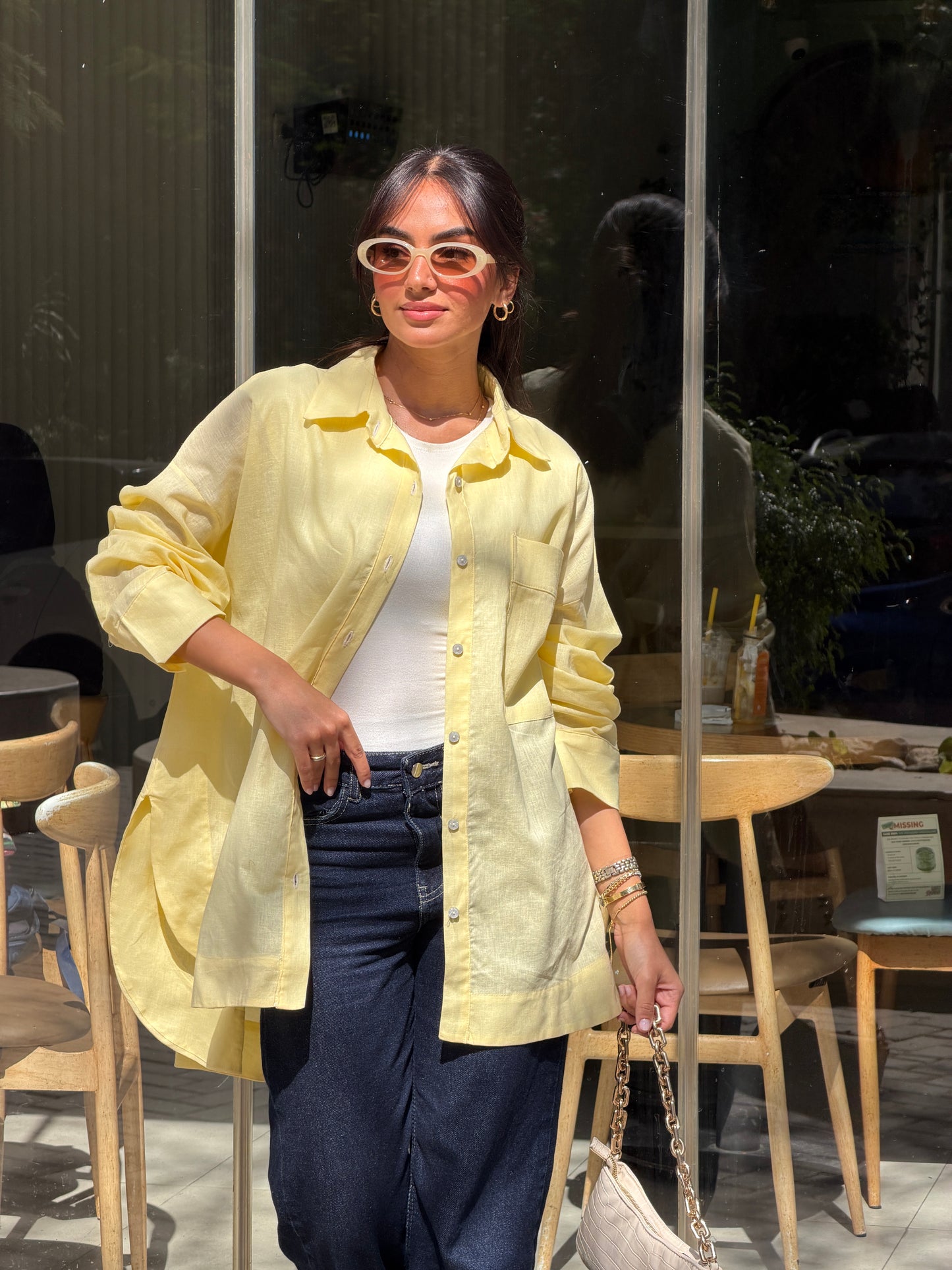 Linen set-Butter yellow