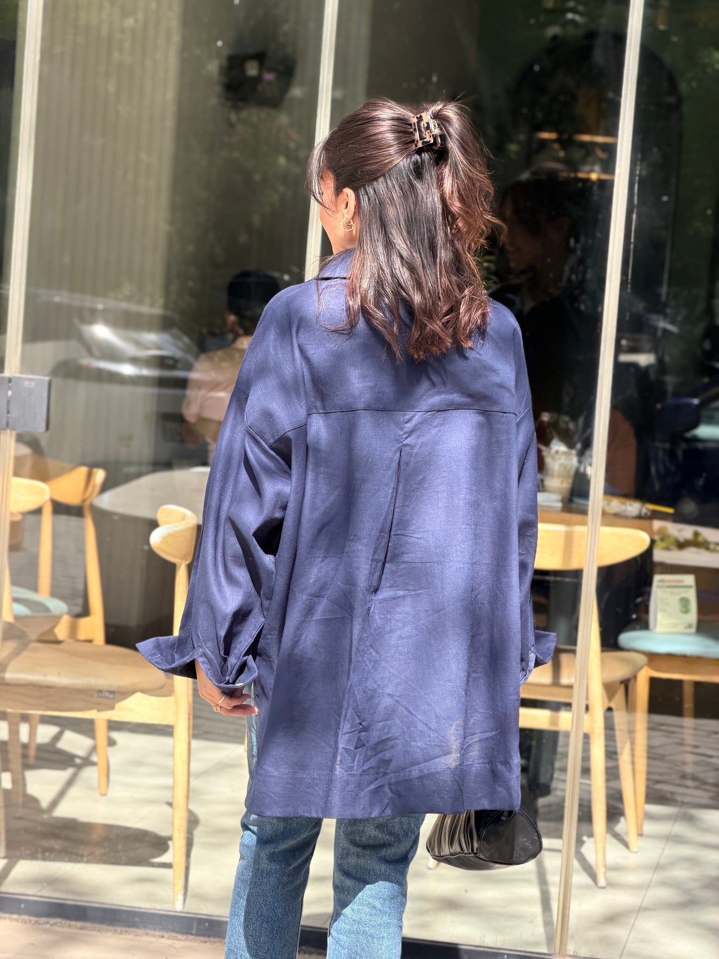 Linen set-Navy