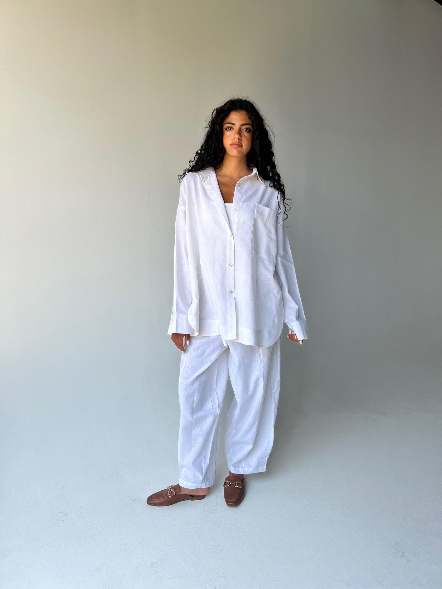 Linen set-White