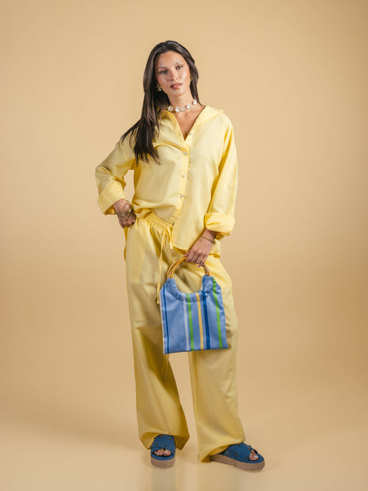 Linen pants-Butter yellow