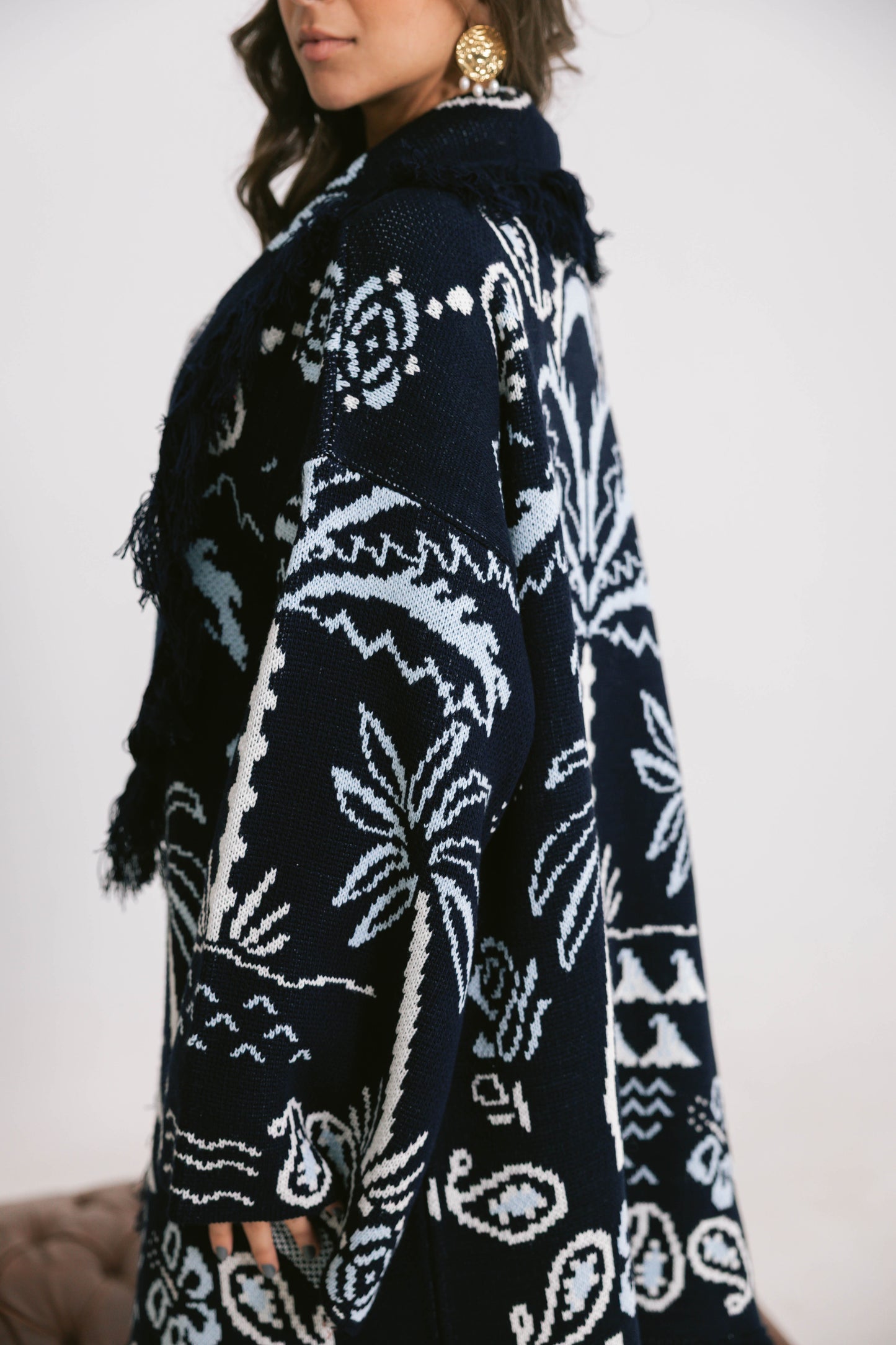 Midnight Oasis Knitted Kimono