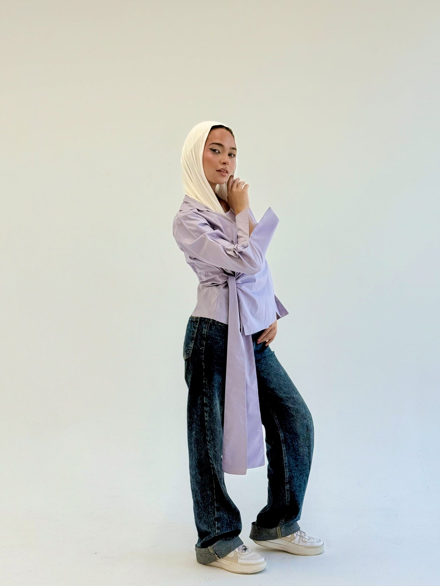 Wrap shirt-Gray