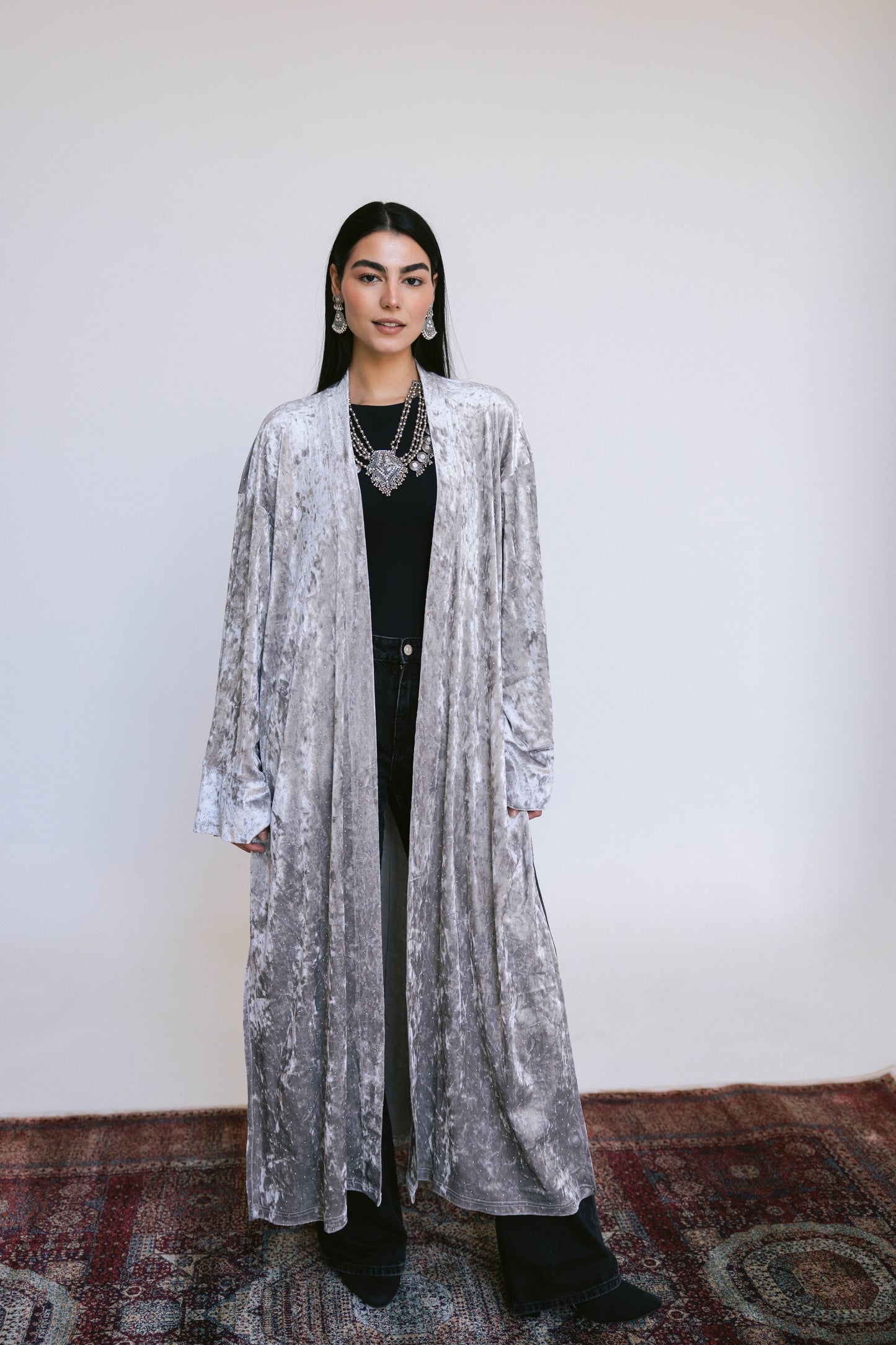 Ramdan moonlight Kimono- silver