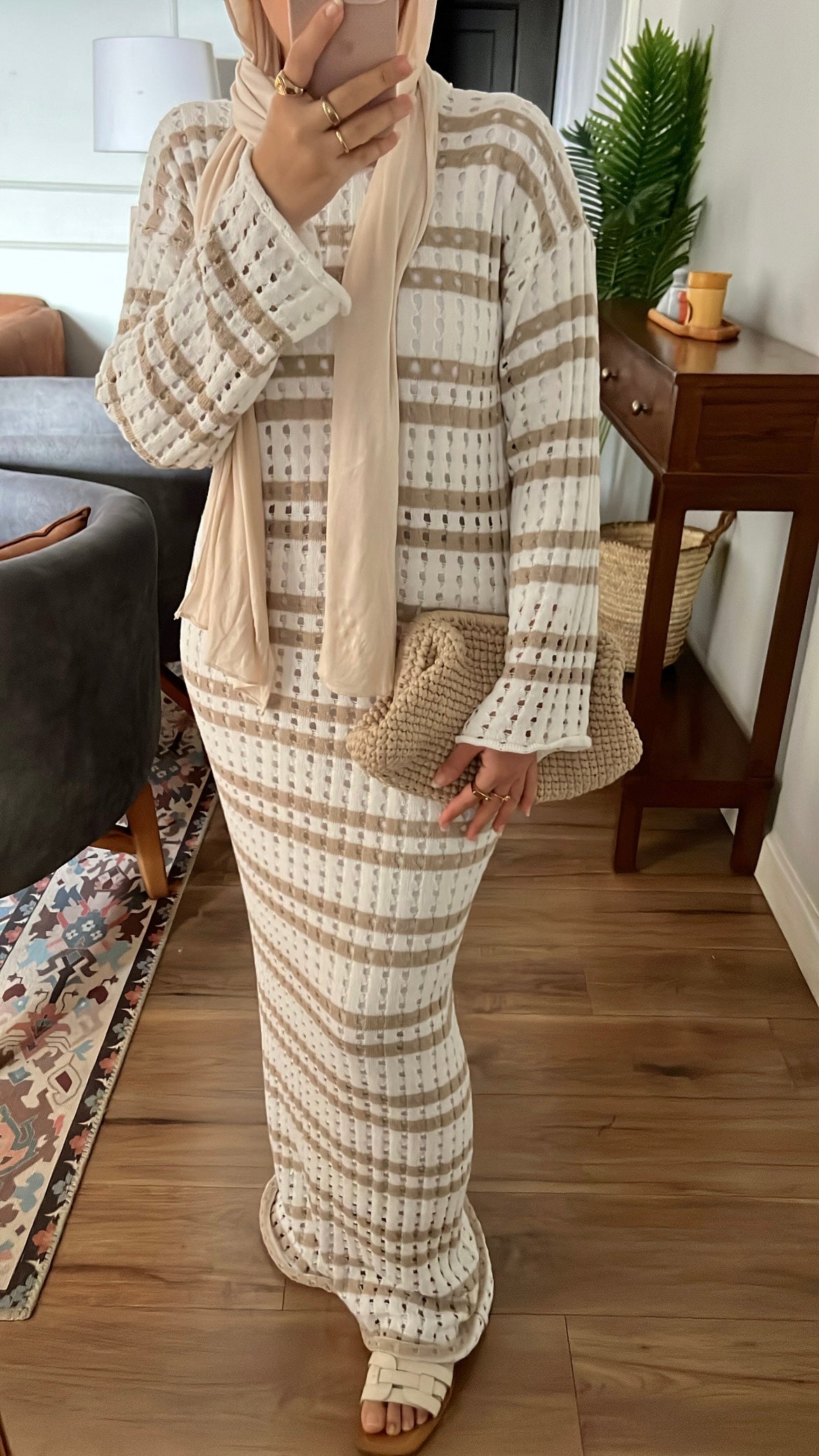 knit Dress-Beige