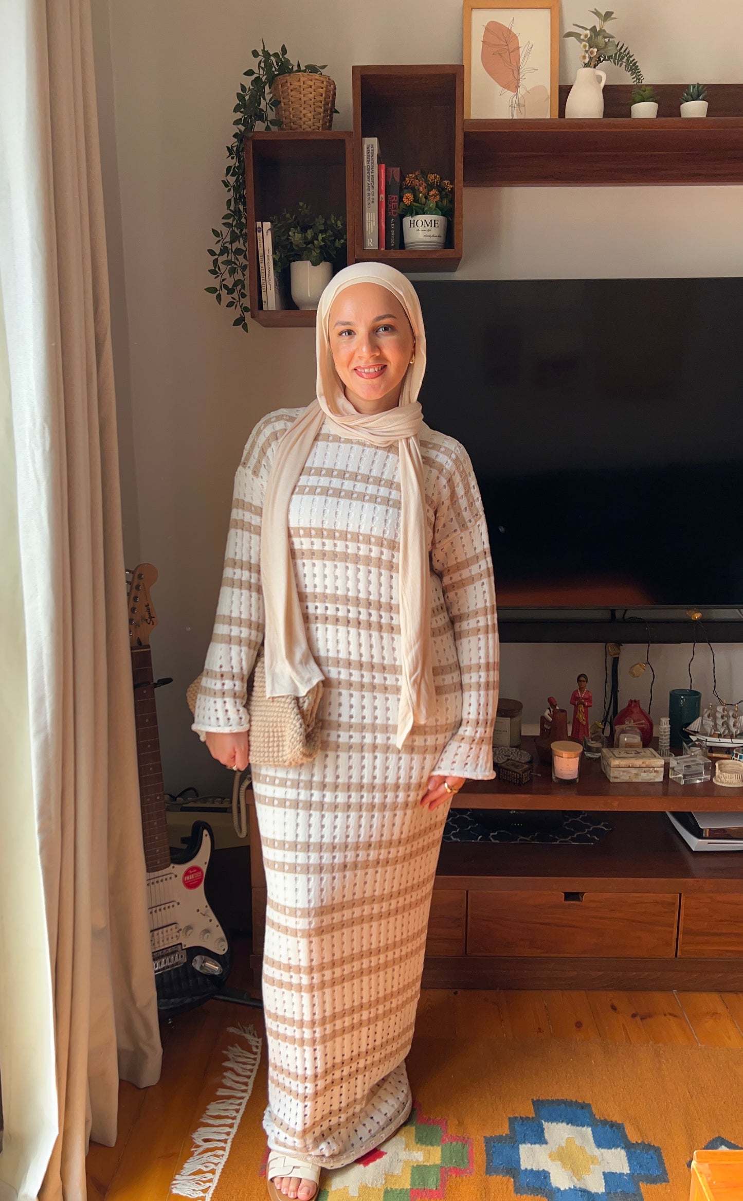 knit Dress-Beige