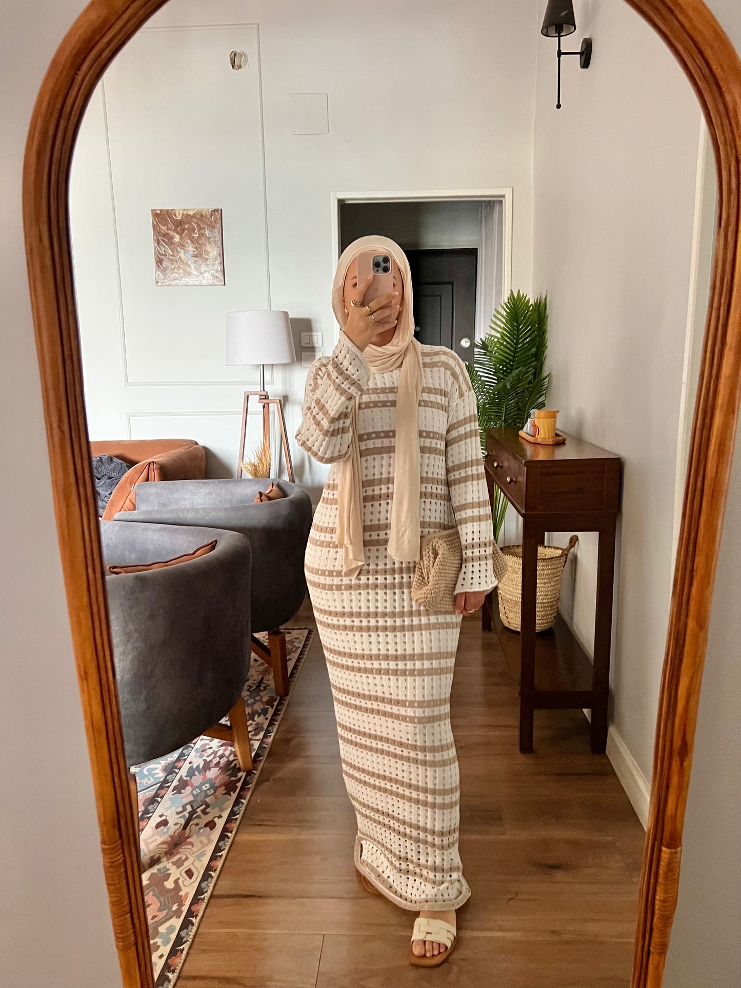 knit Dress-Beige