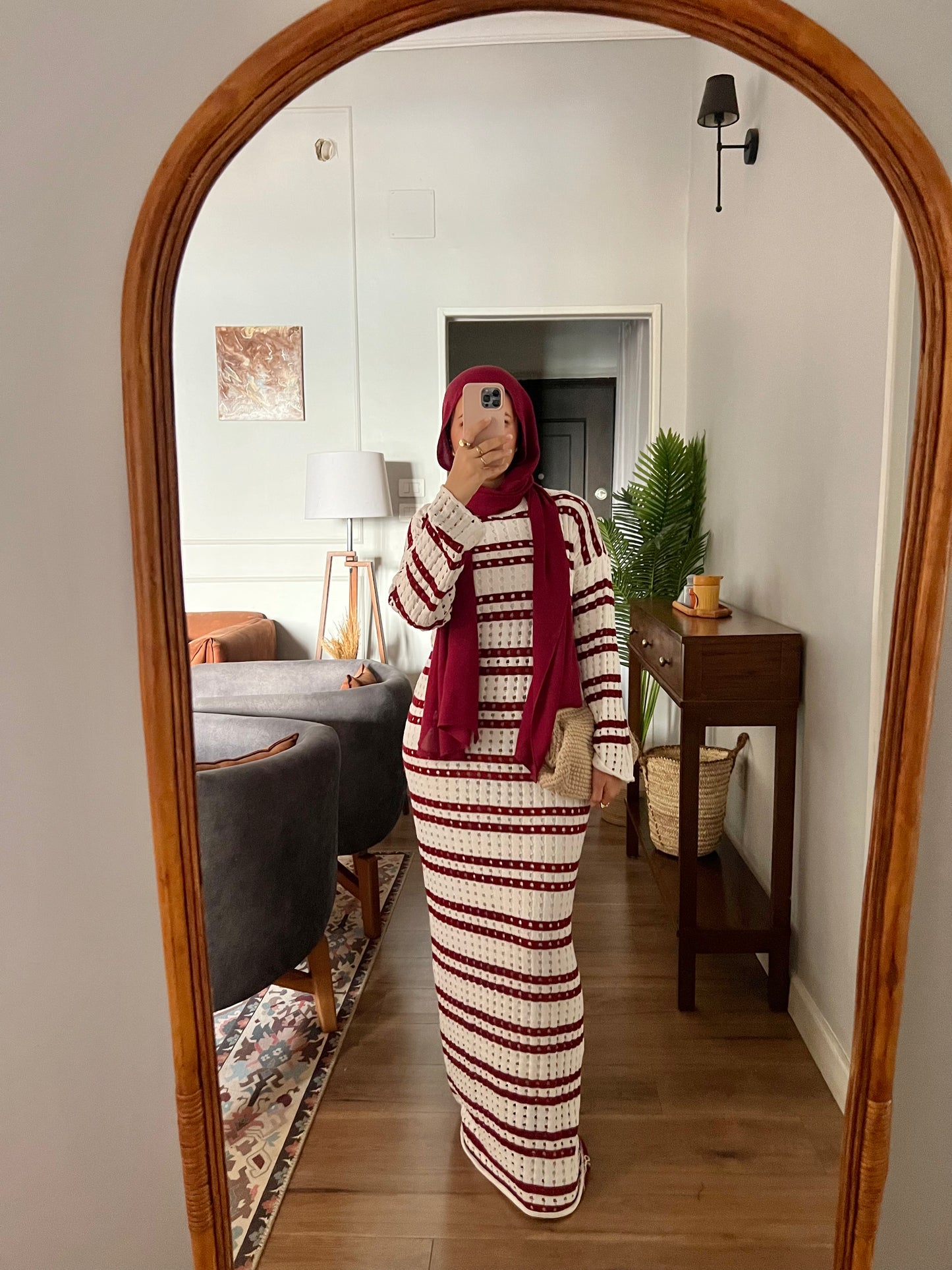 Knit Dress-burgundy