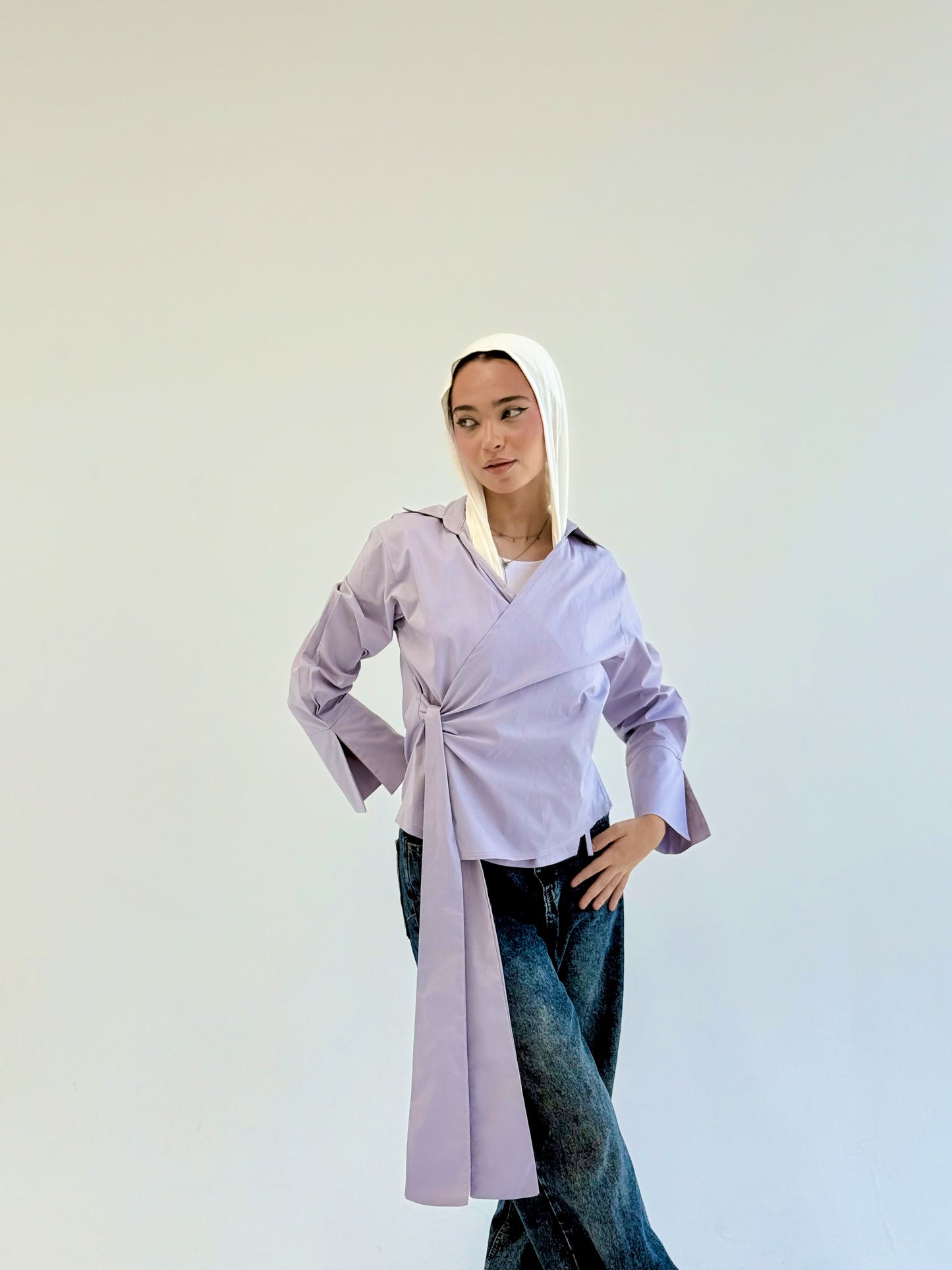 Wrap shirt-Gray