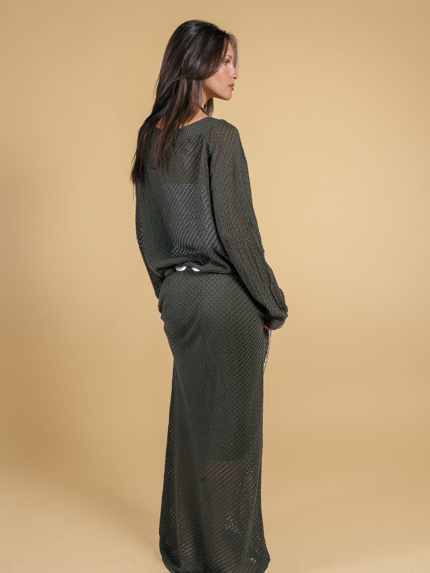 Knit set-Olive