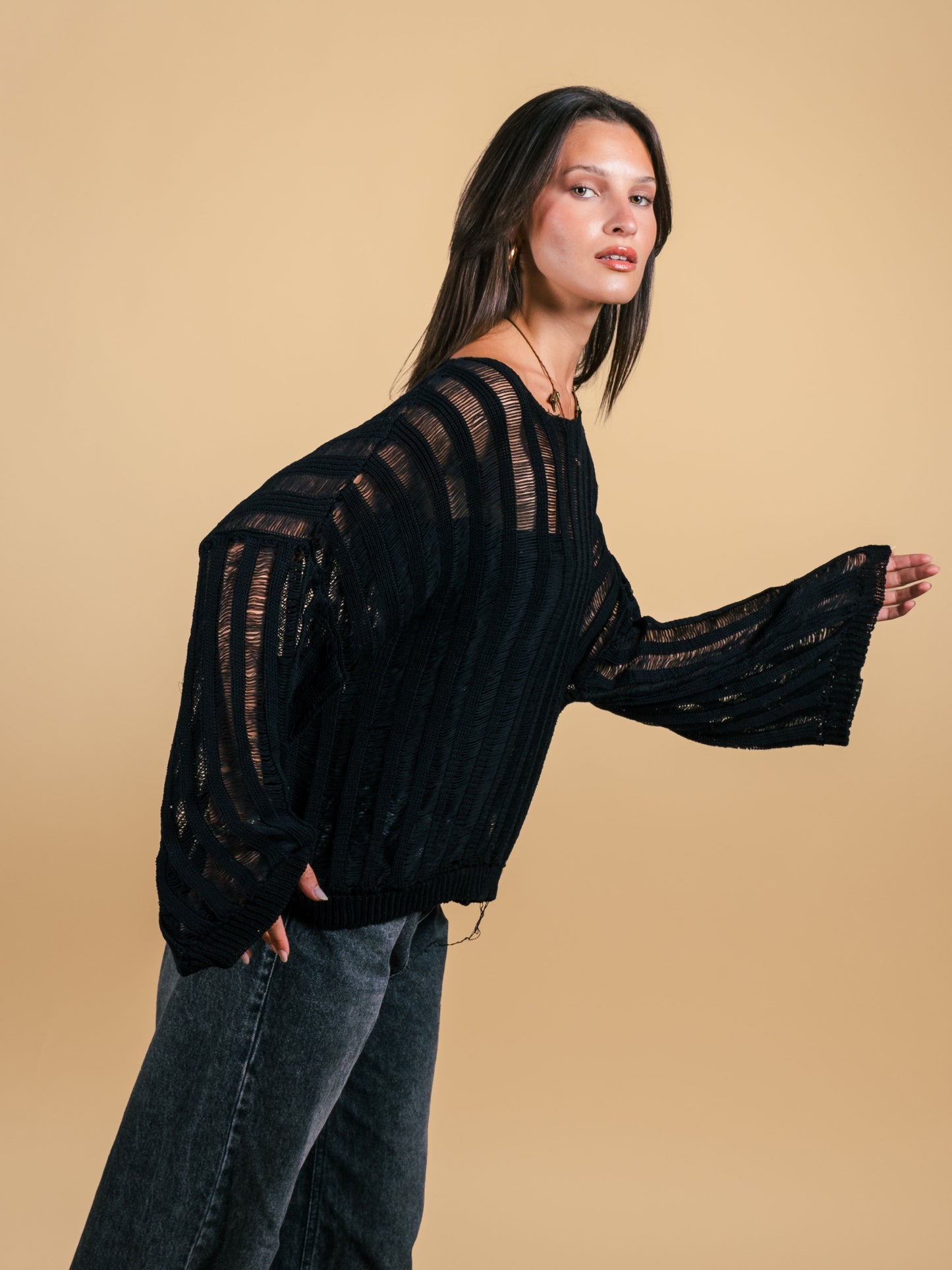 Knitted top- Black