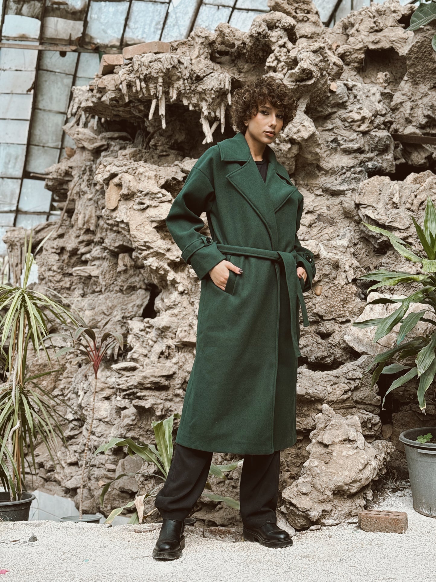 French Long coat-Olive