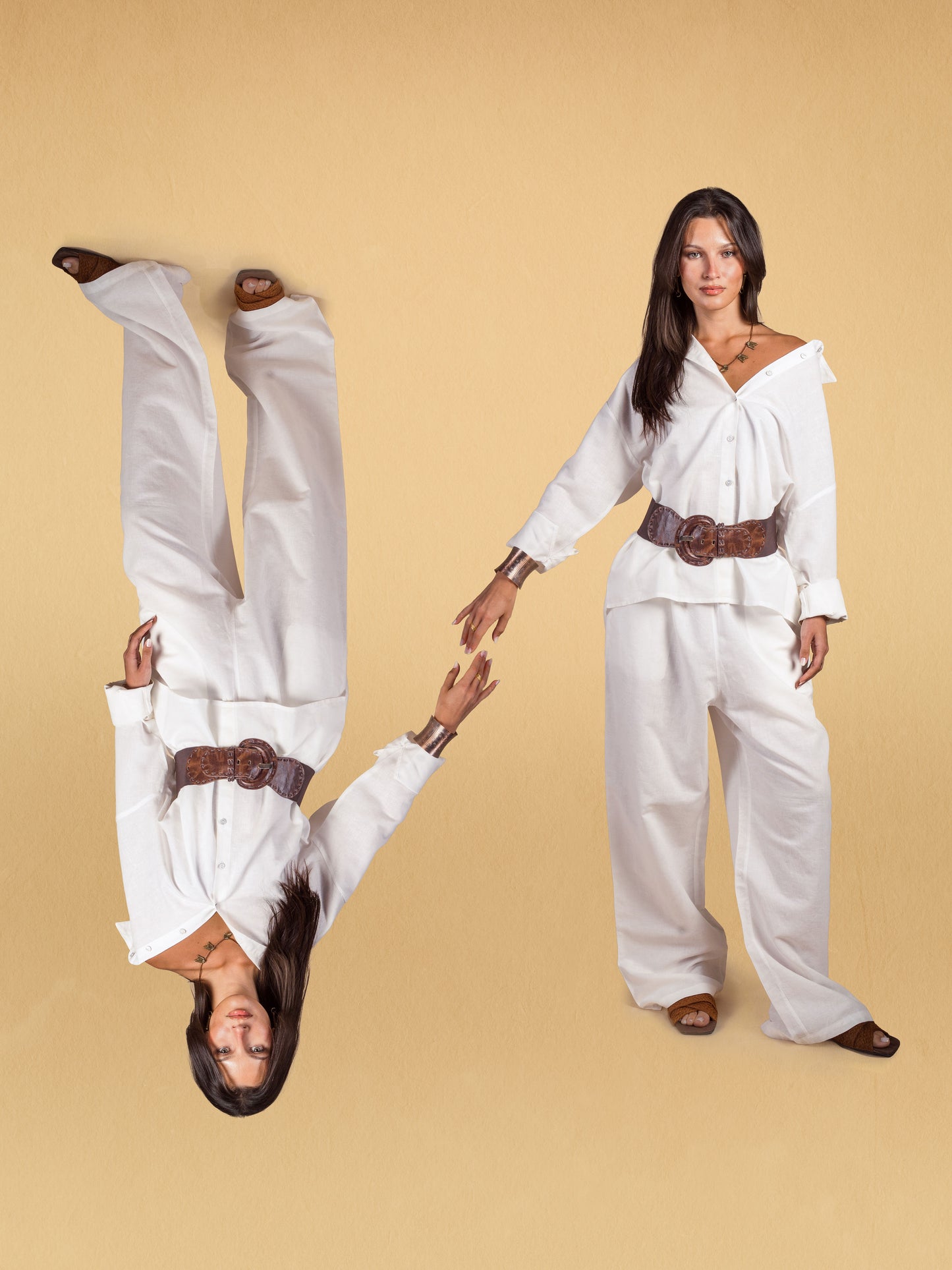 Linen pants-White