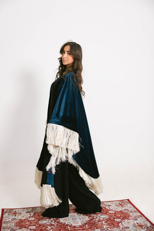 Double face Ramdan shal-blue*black