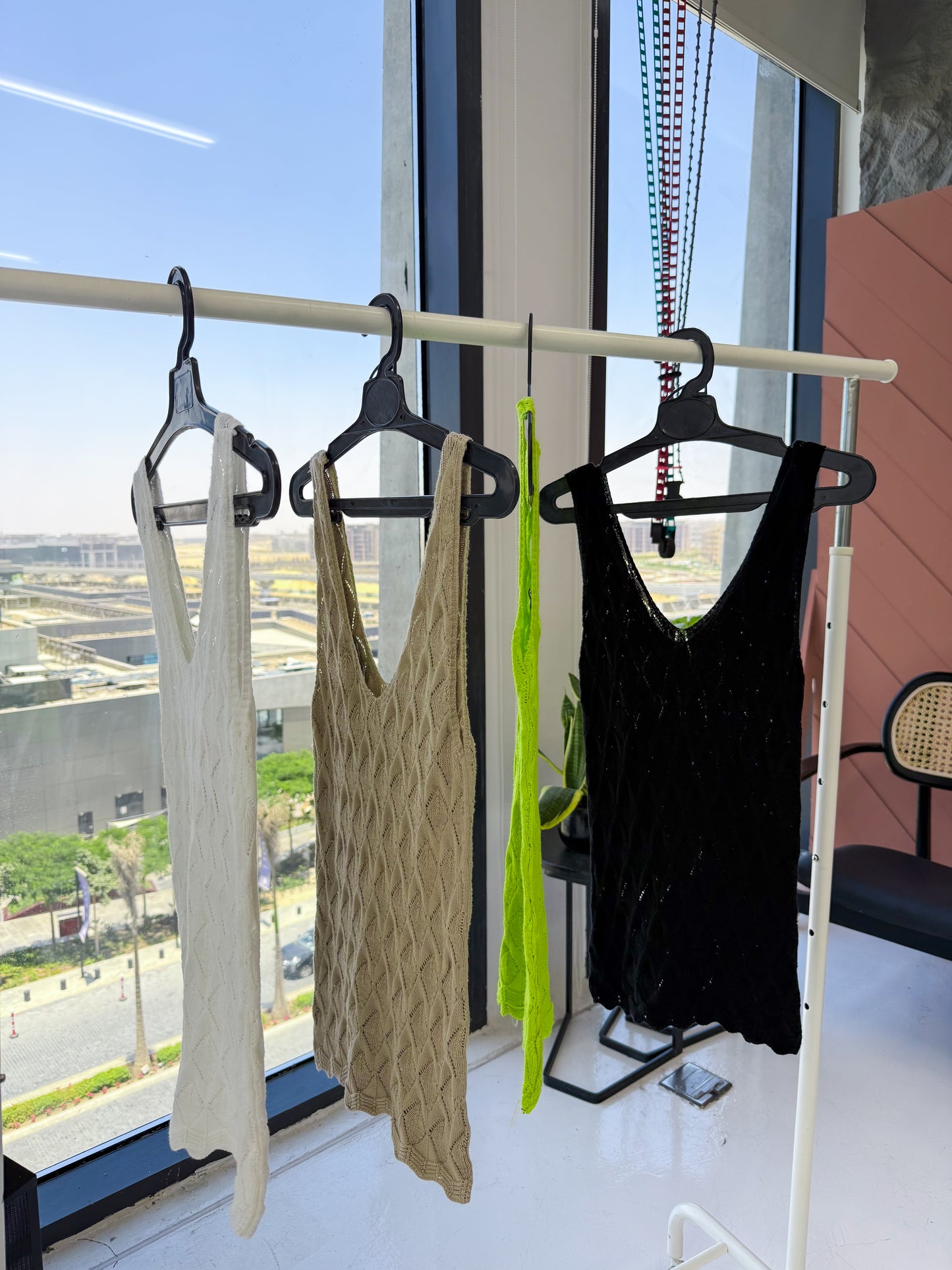 Knit tank top-black