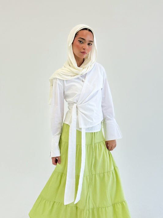 Wrap shirt-white
