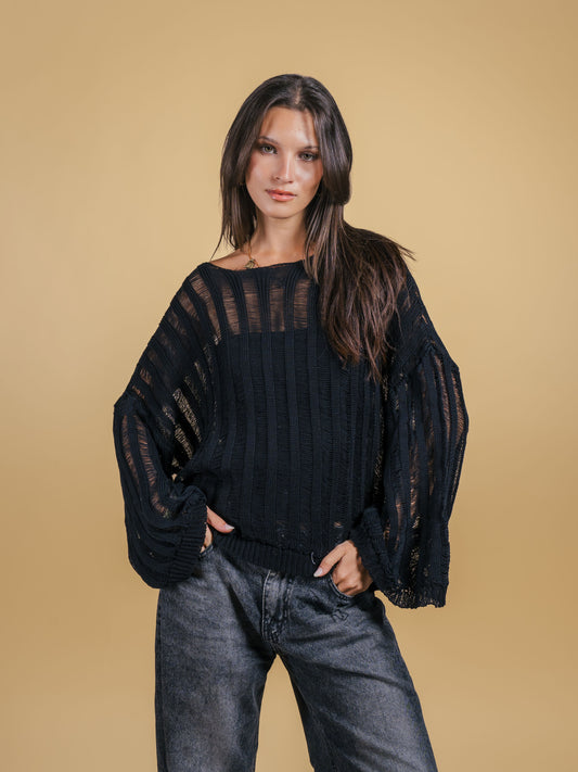 Knitted top- Black