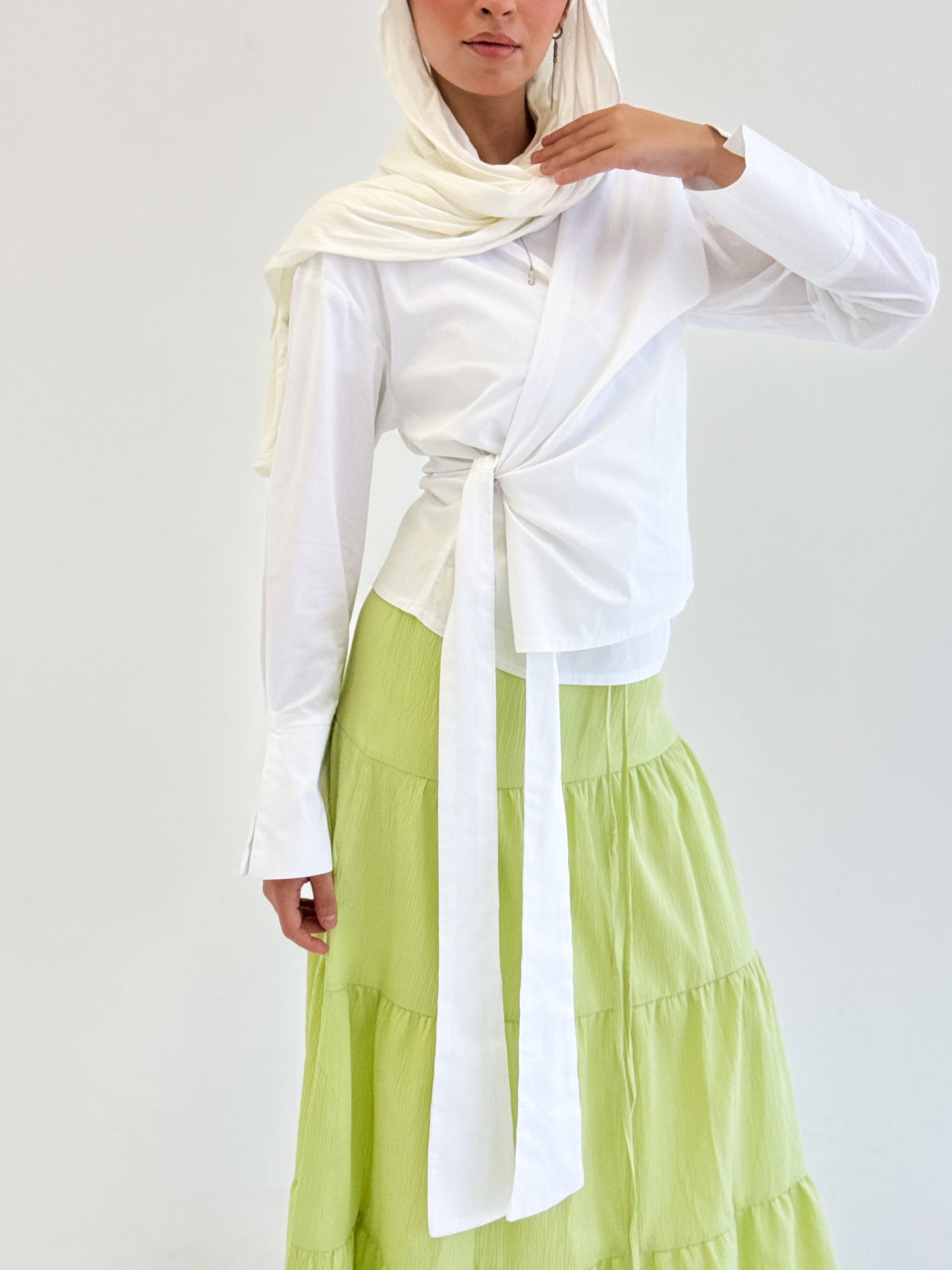 Wrap shirt-white