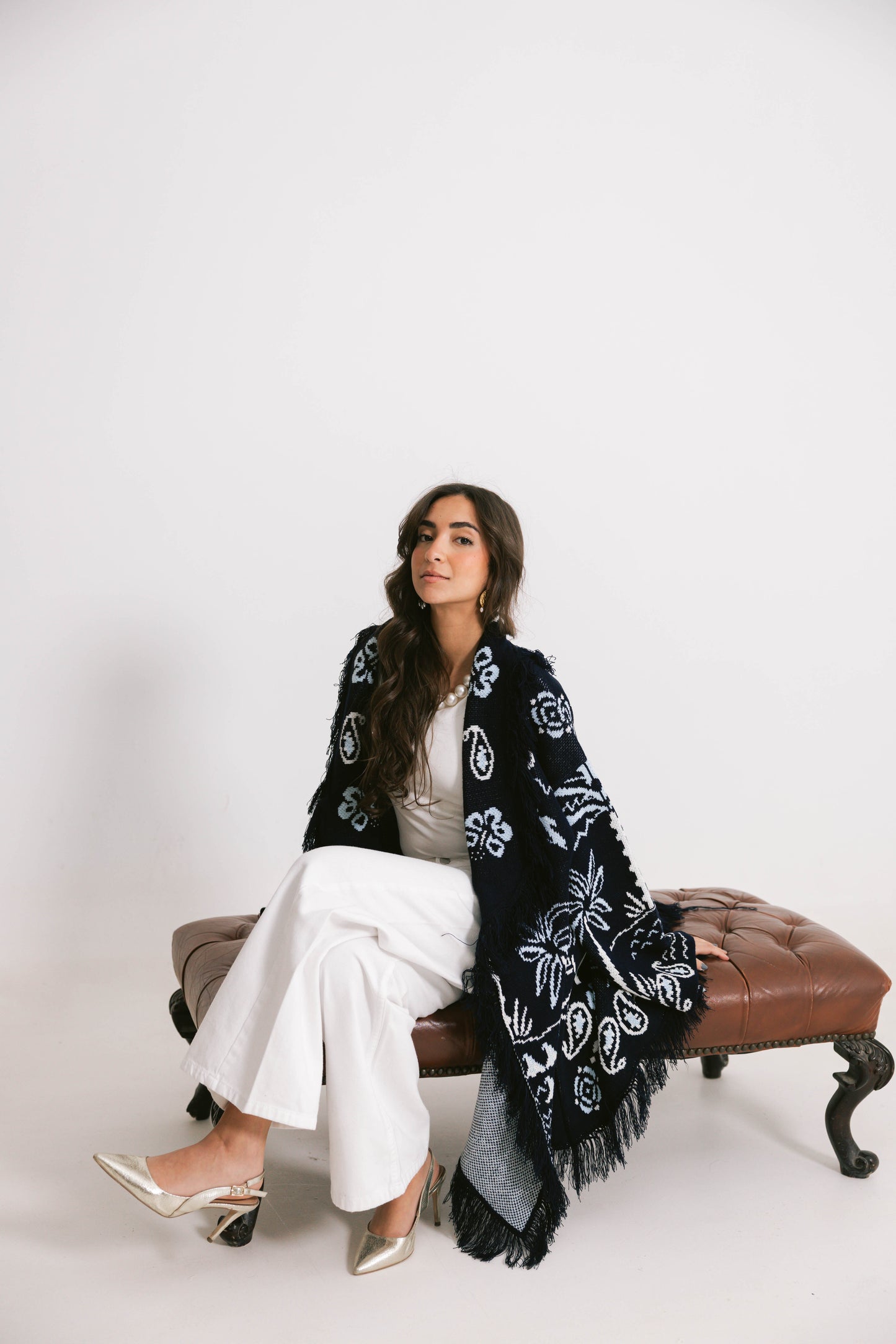 Midnight Oasis Knitted Kimono