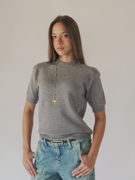 Knitted top- Gray