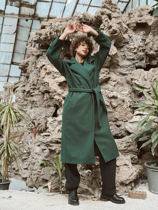 French Long coat-Olive