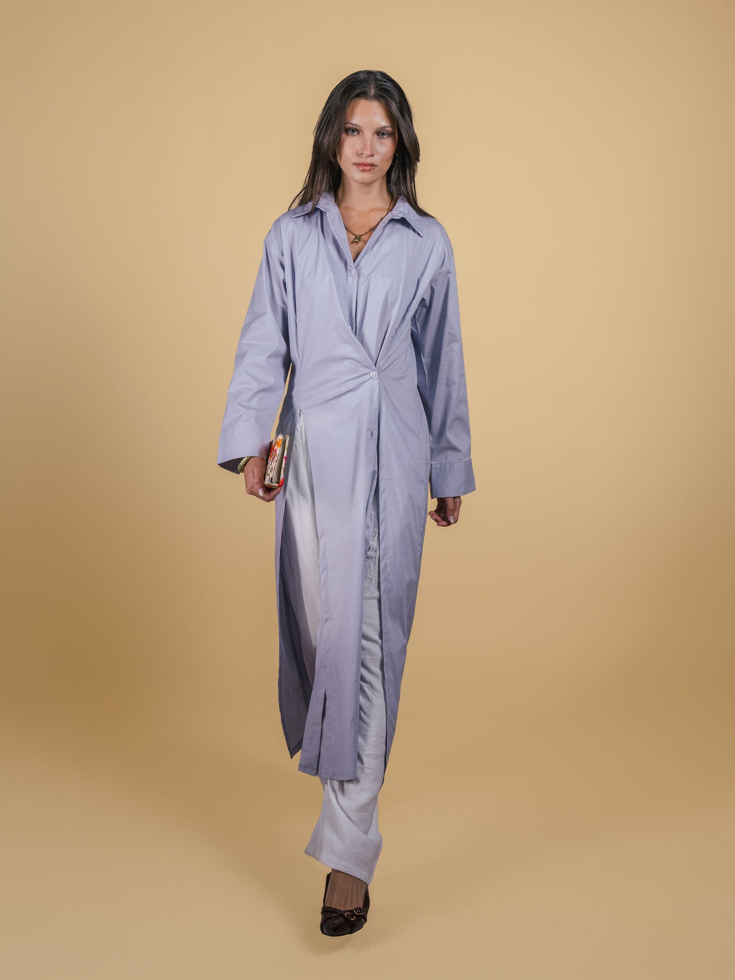Poplin Gardigan-gray