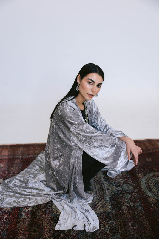Ramdan moonlight Kimono- silver
